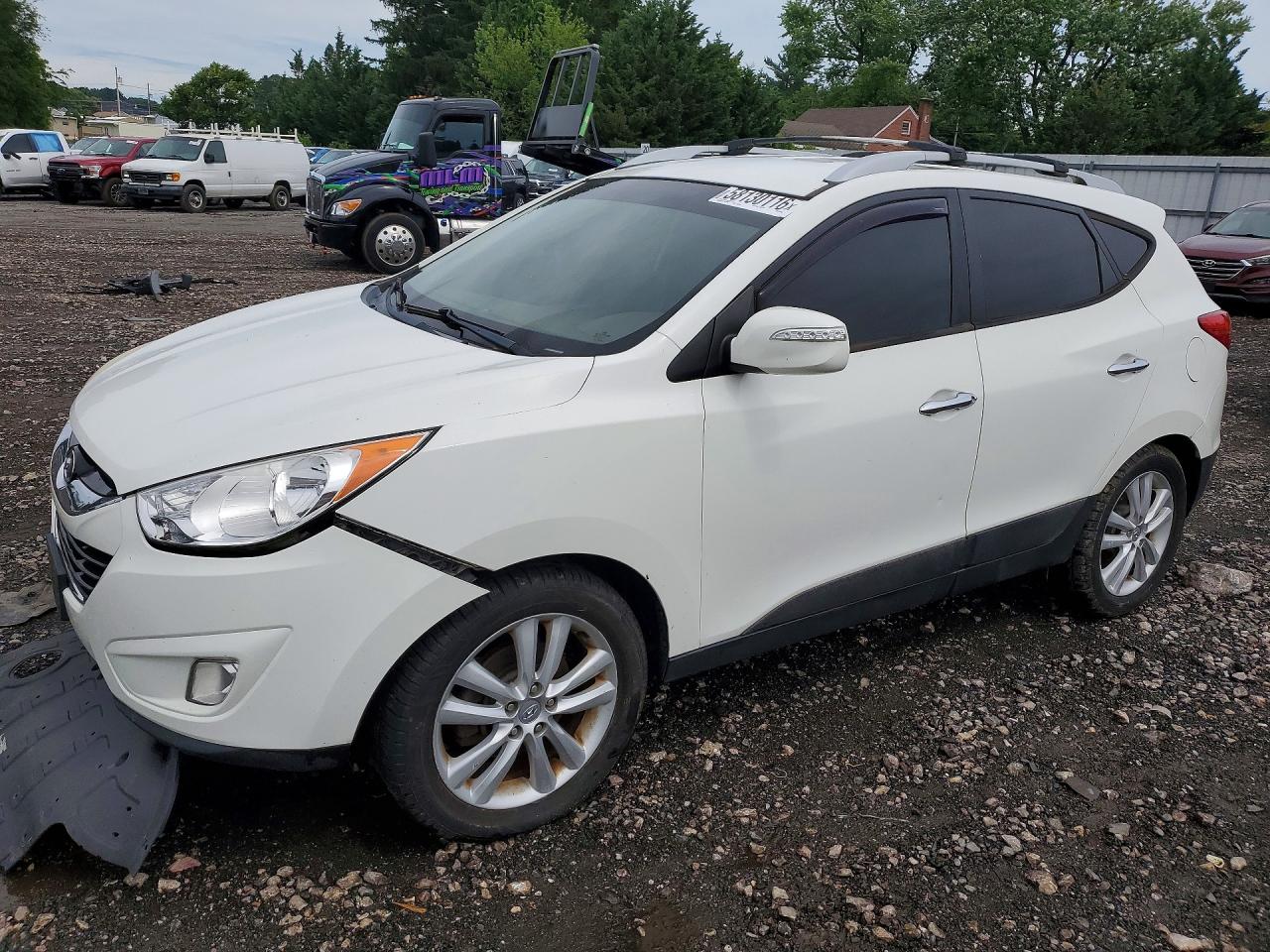 2012 Hyundai Tucson Limited Белый vin: KM8JUCAC0CU405268