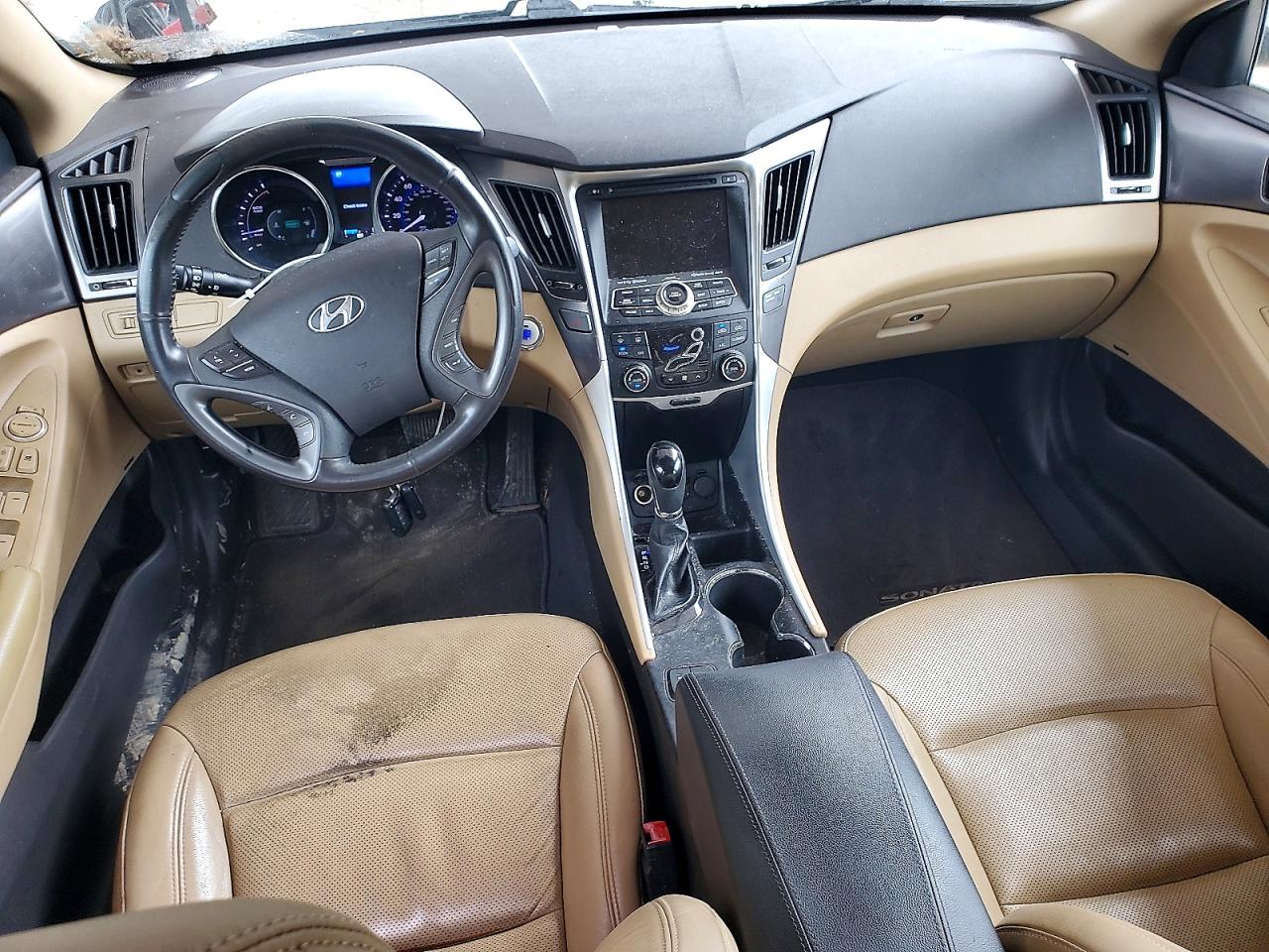2013 Hyundai Sonata Hybrid White vin: KMHEC4A47DA074209