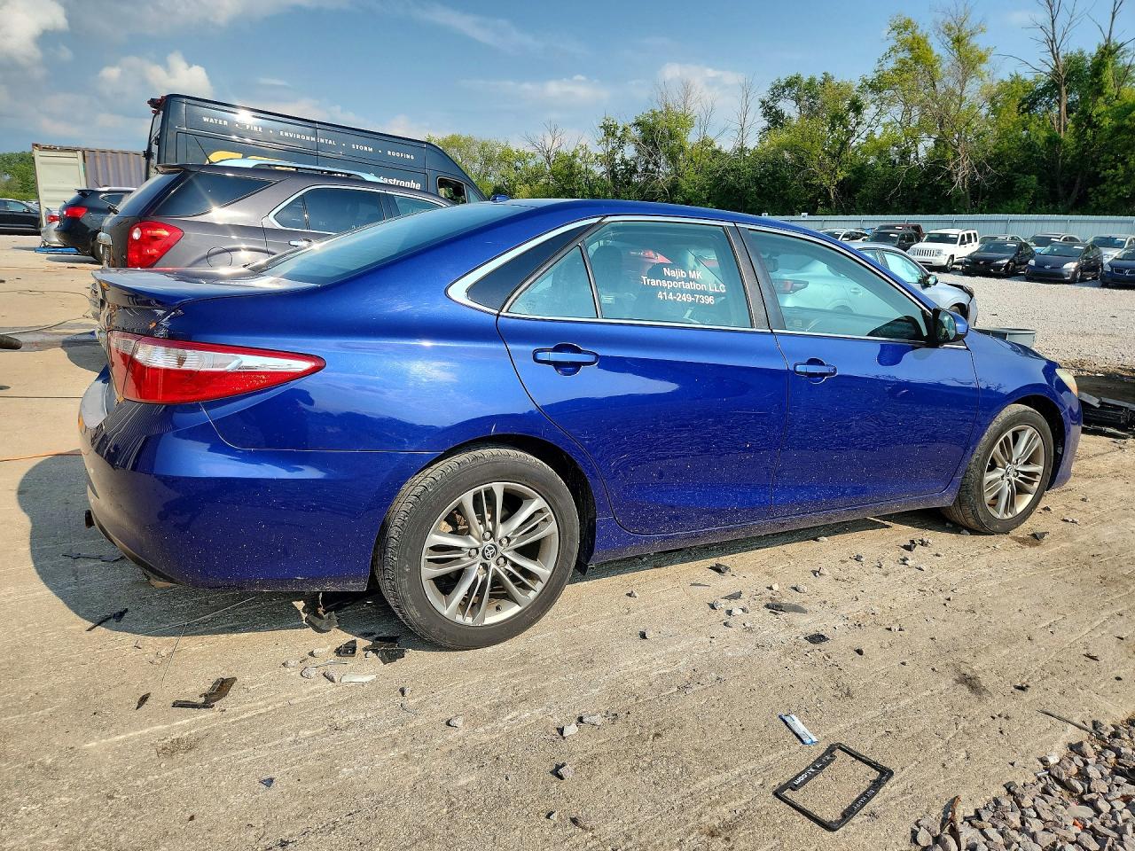 2015 Toyota Camry Se Blue vin: 4T1BF1FK5FU892832