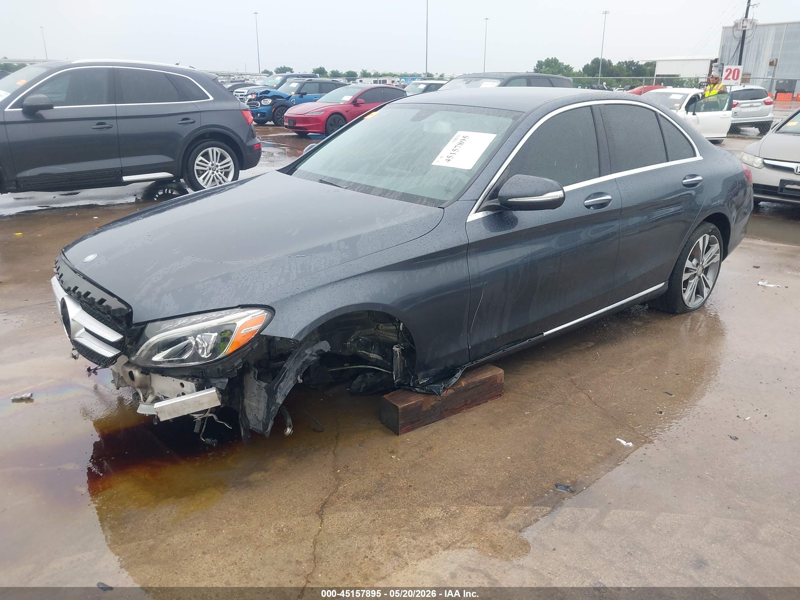 2015 Mercedes-benz C 300   Gray vin: 55SWF4JB0FU045139