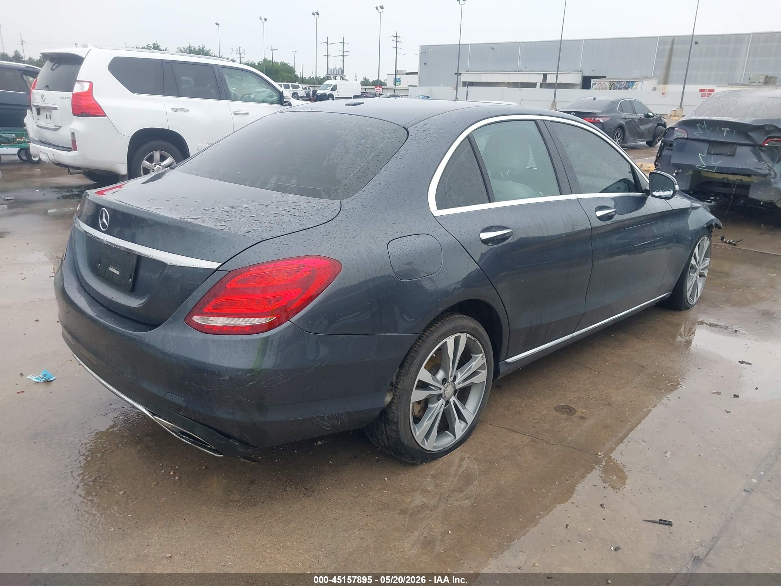 2015 Mercedes-benz C 300   Gray vin: 55SWF4JB0FU045139