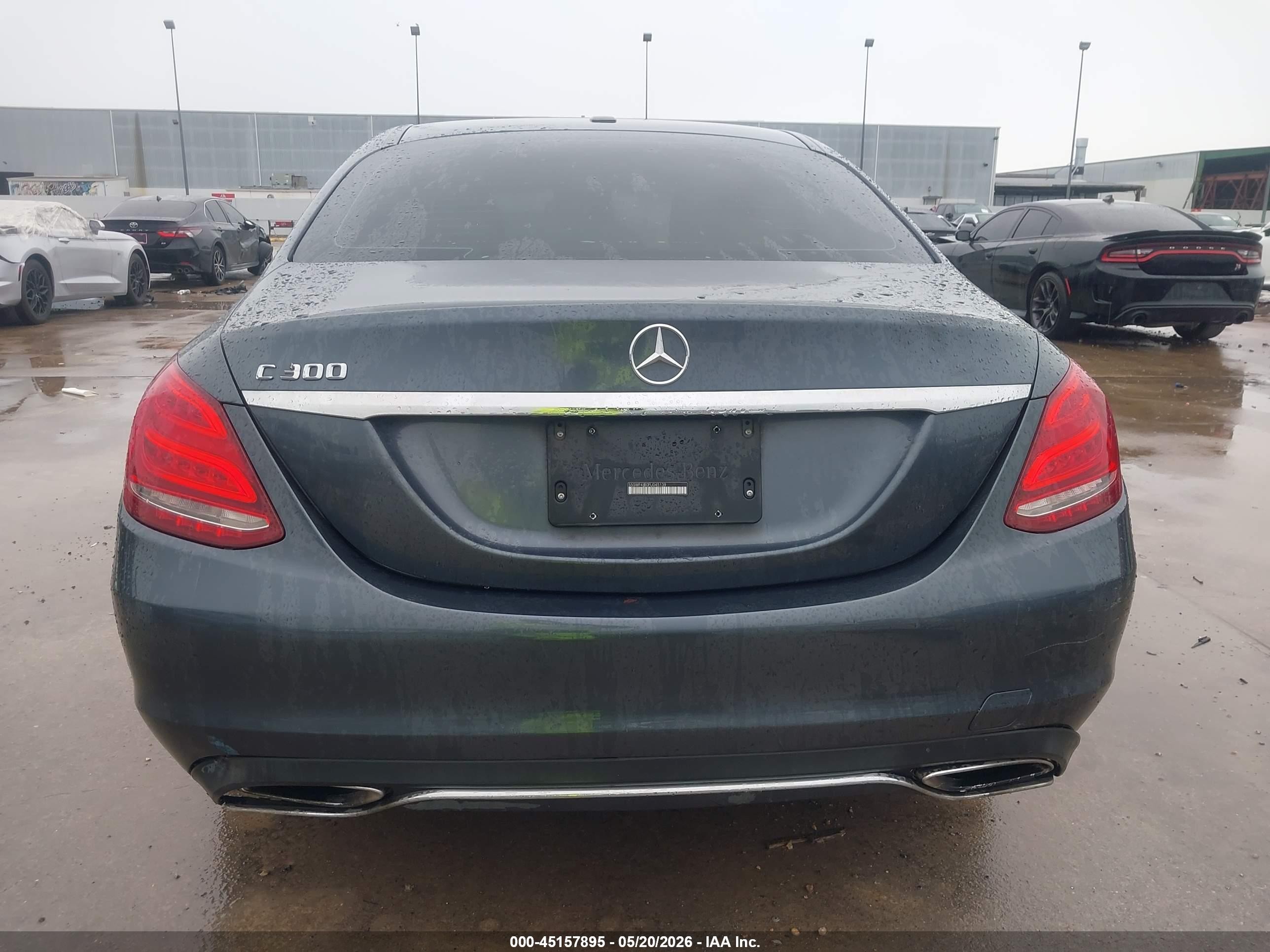 2015 Mercedes-benz C 300   Gray vin: 55SWF4JB0FU045139