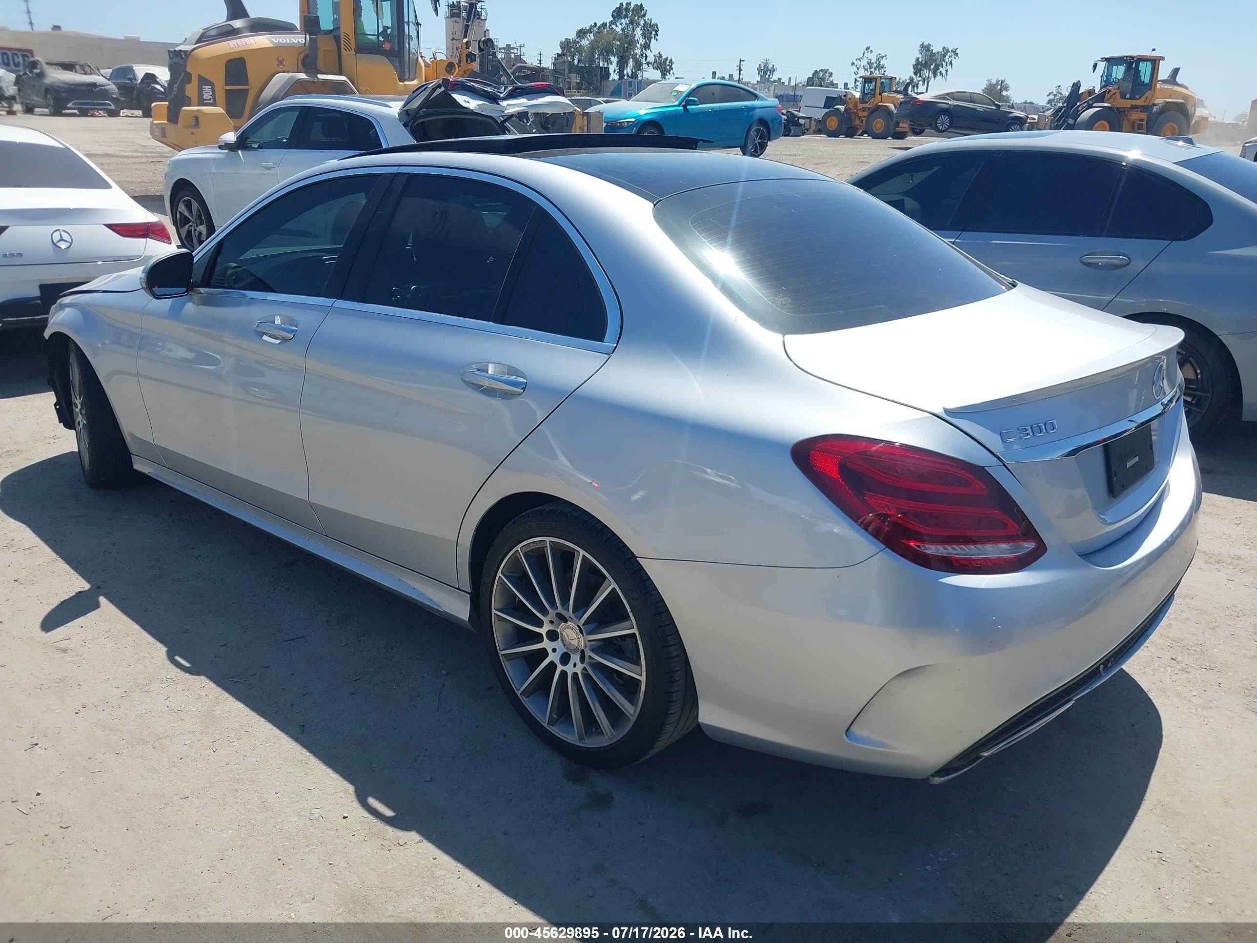 2015 Mercedes-benz C 300 Sport Silver vin: 55SWF4JB0FU063821