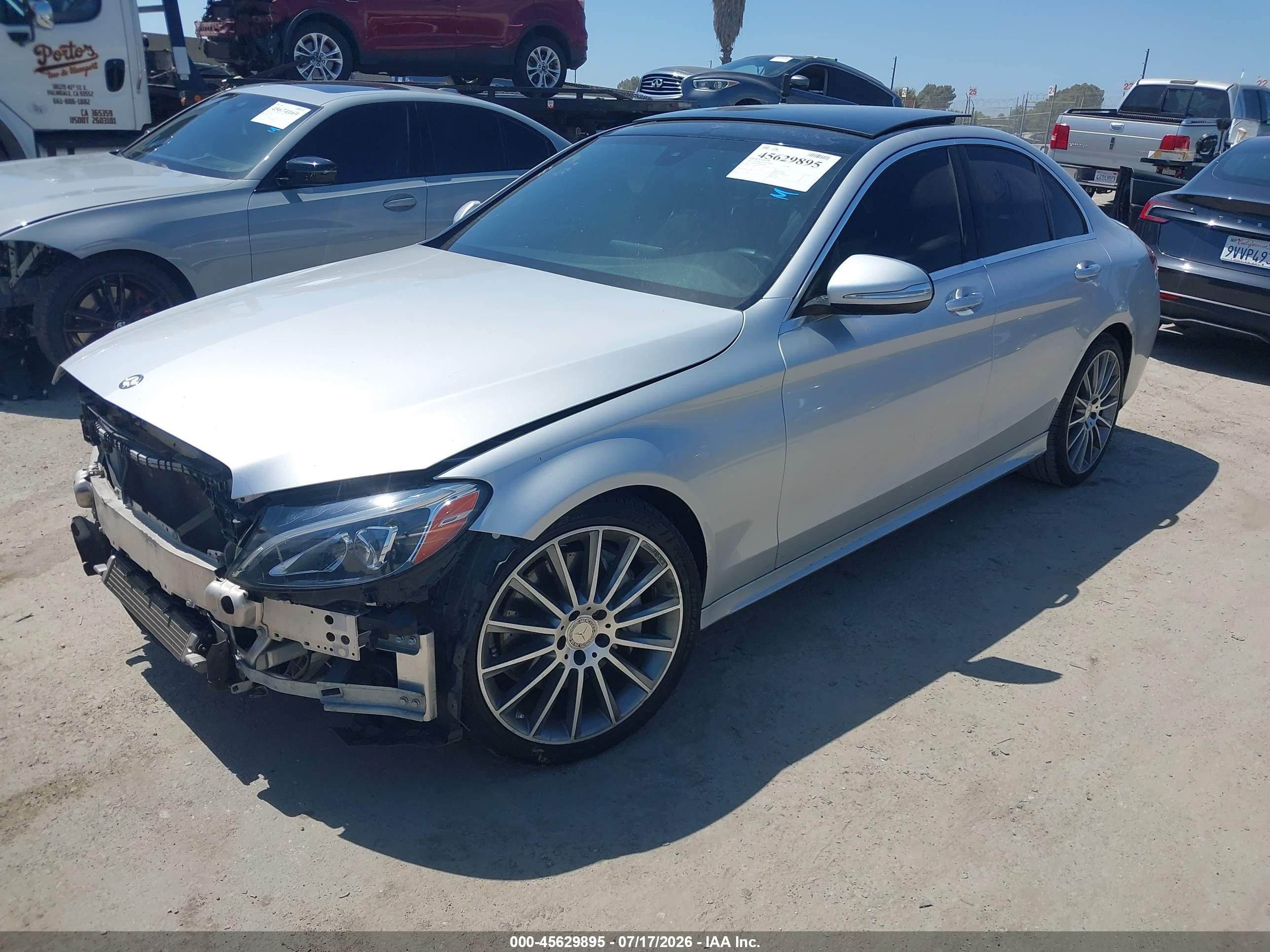 2015 Mercedes-benz C 300 Sport Silver vin: 55SWF4JB0FU063821