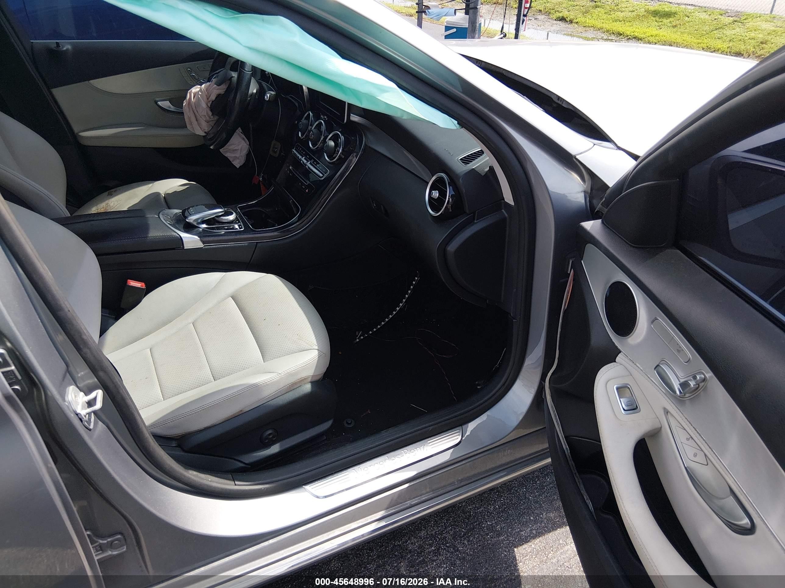 2015 Mercedes-benz C 300 Gray vin: 55SWF4JB0FU093224