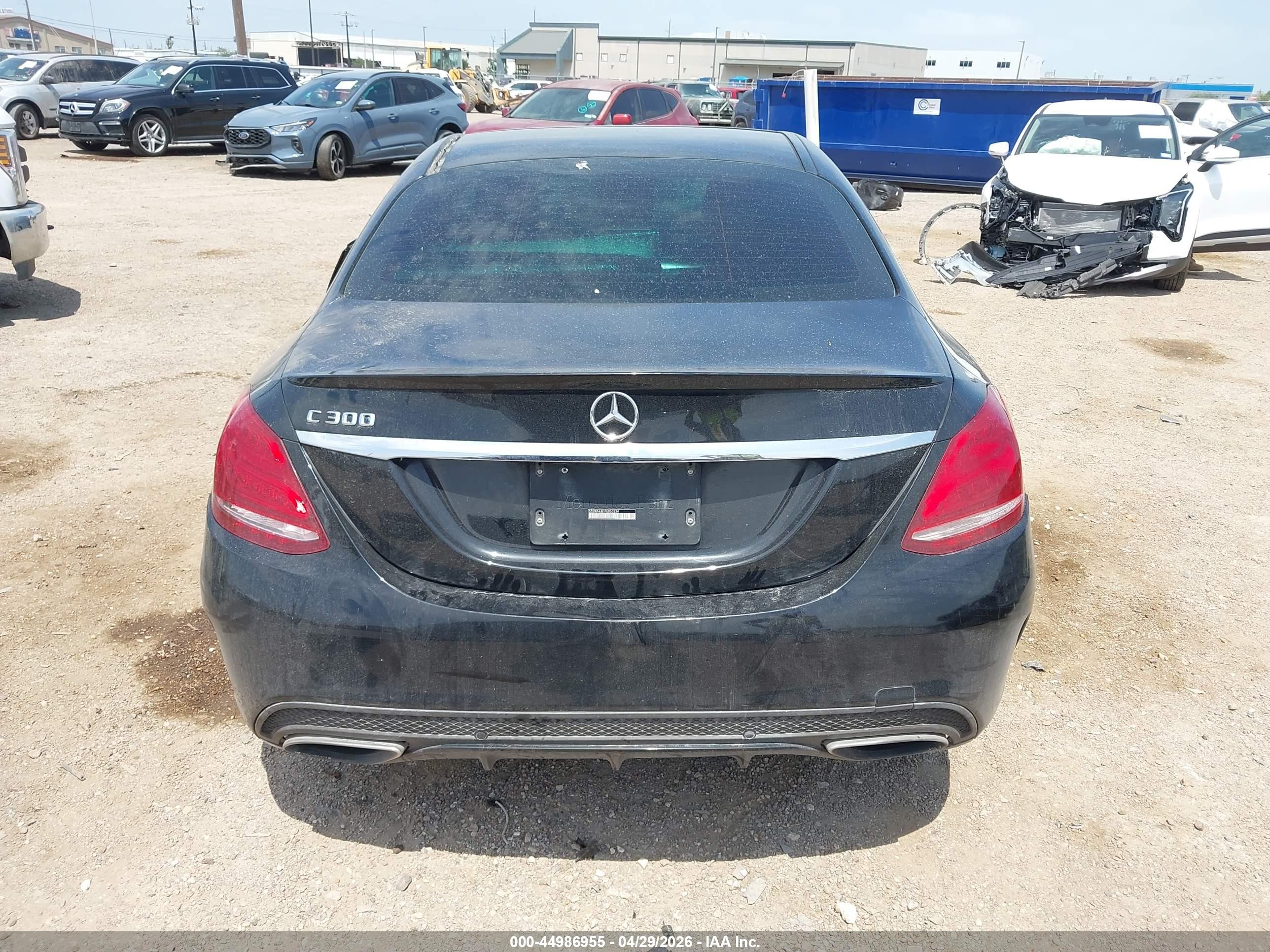 2015 Mercedes-benz C 300 Sport Черный vin: 55SWF4JB1FU053234