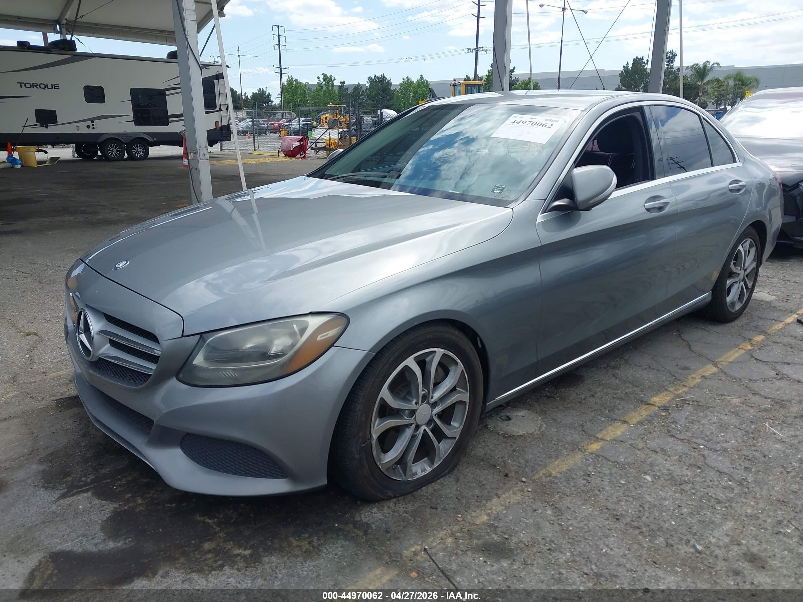 2015 Mercedes-benz C 300   Gray vin: 55SWF4JB1FU068235