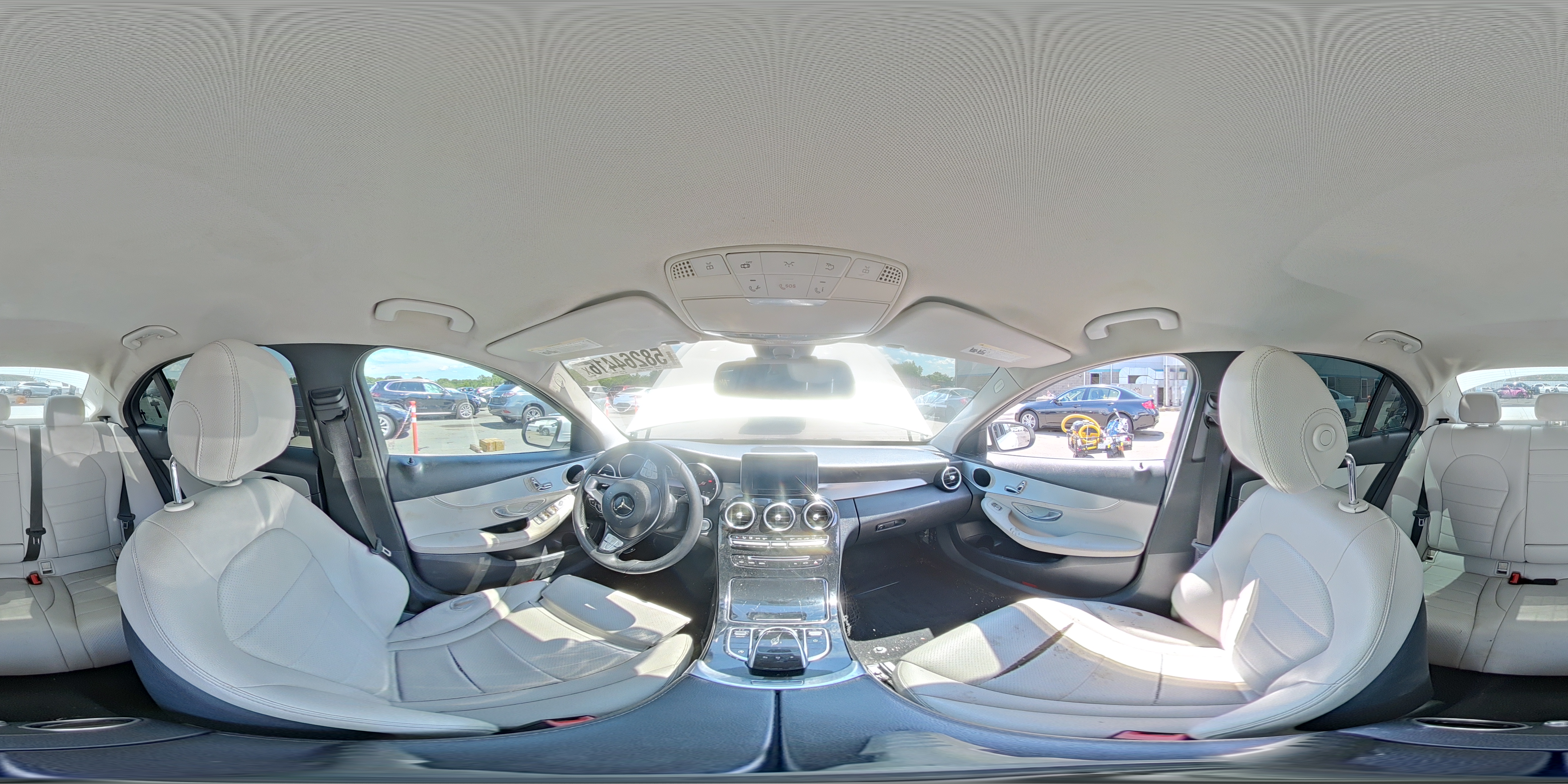 2015 Mercedes-benz C 300 White vin: 55SWF4JB2FU054621