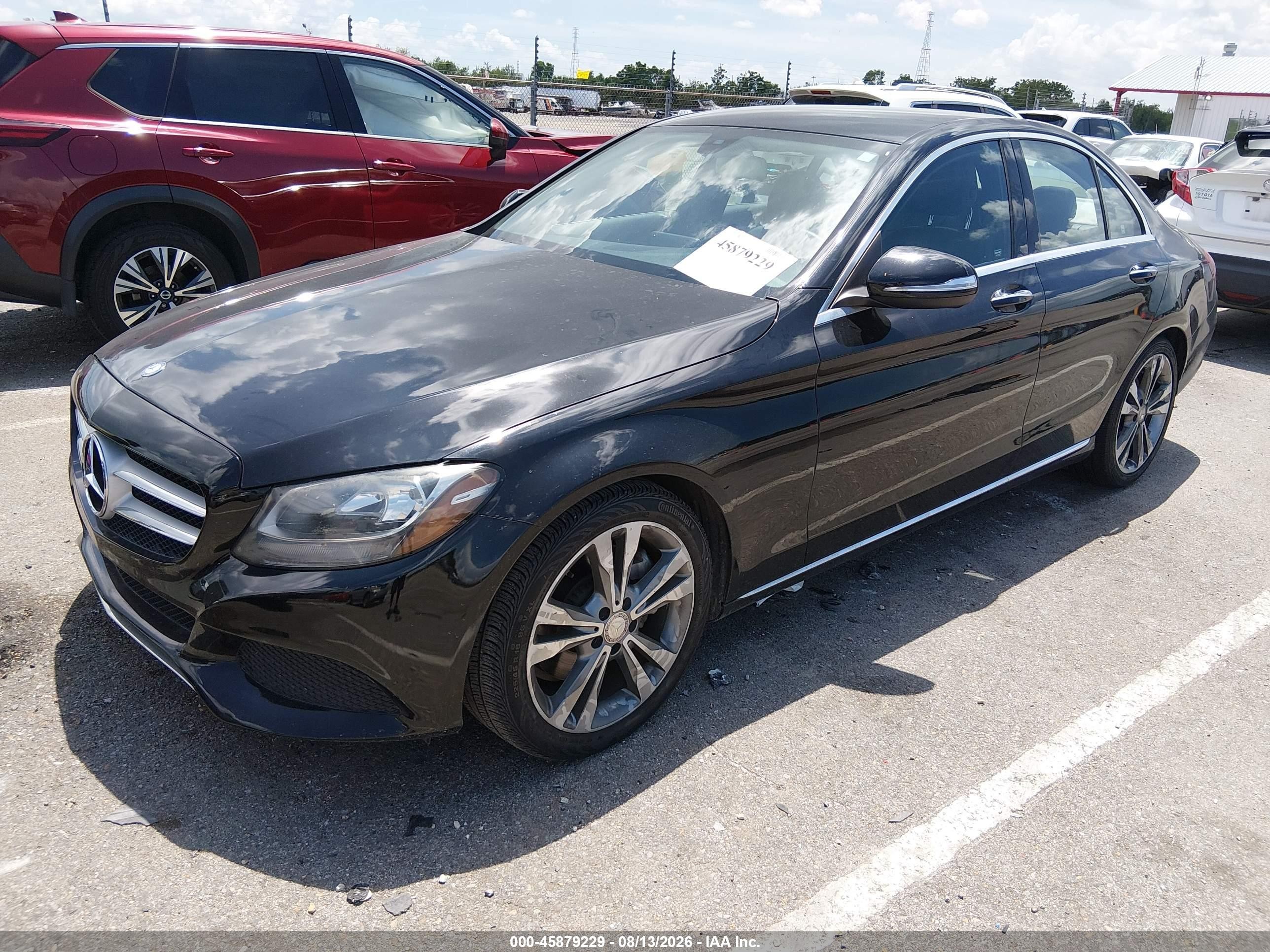 2015 Mercedes-benz C 300   Black vin: 55SWF4JB2FU082855