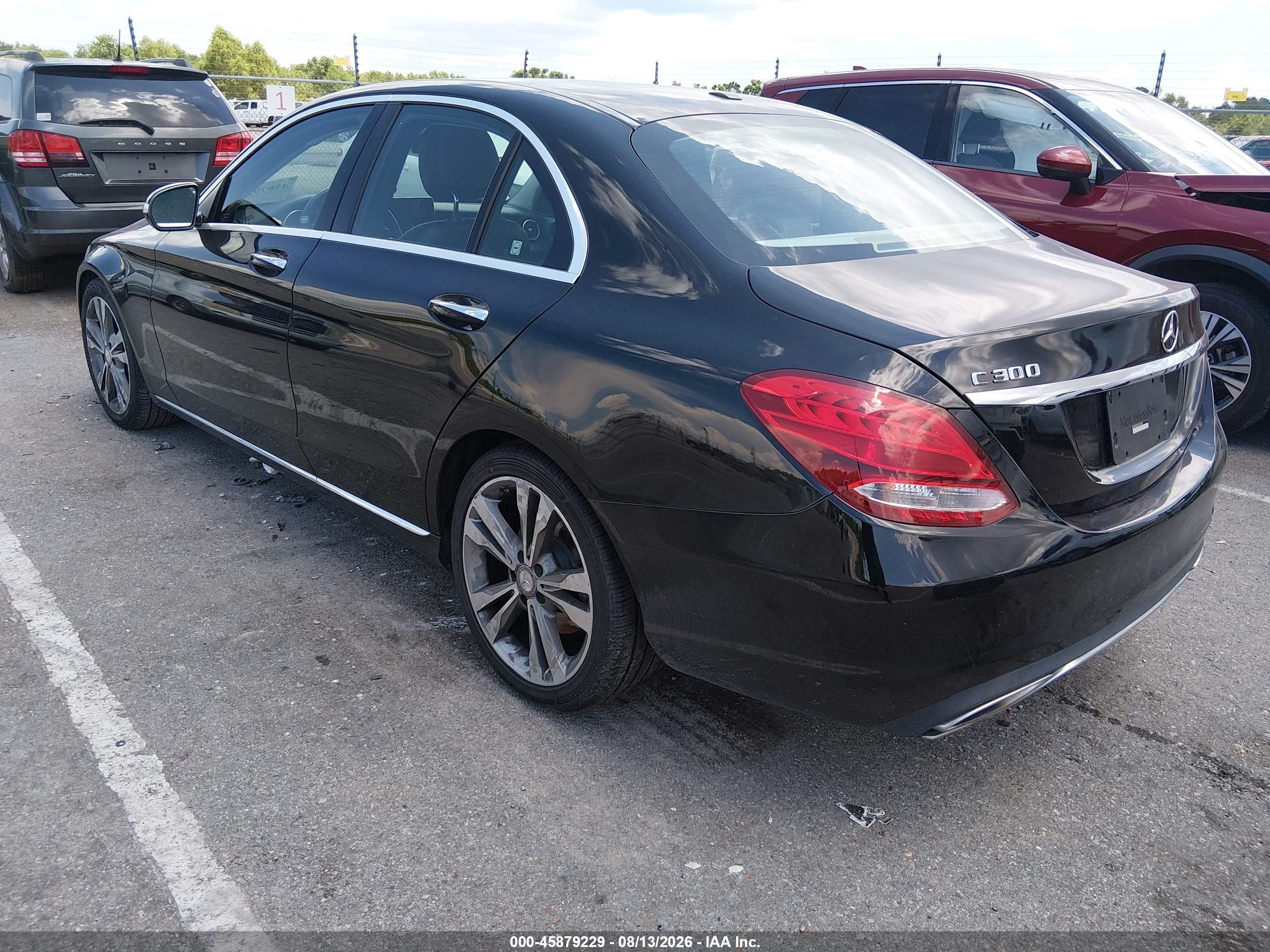 2015 Mercedes-benz C 300   Black vin: 55SWF4JB2FU082855