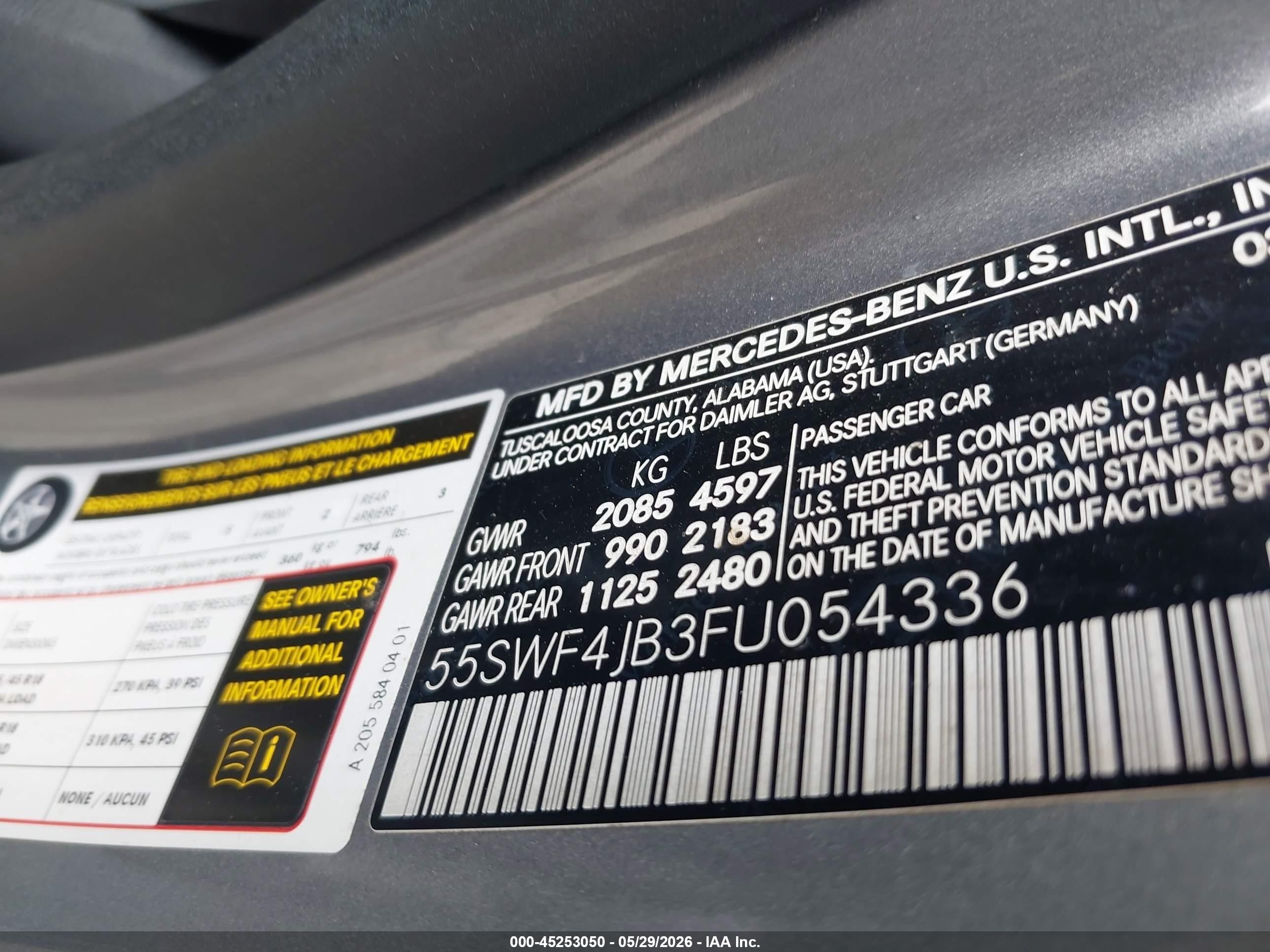 2015 Mercedes-benz C 300 Sport Silver vin: 55SWF4JB3FU054336