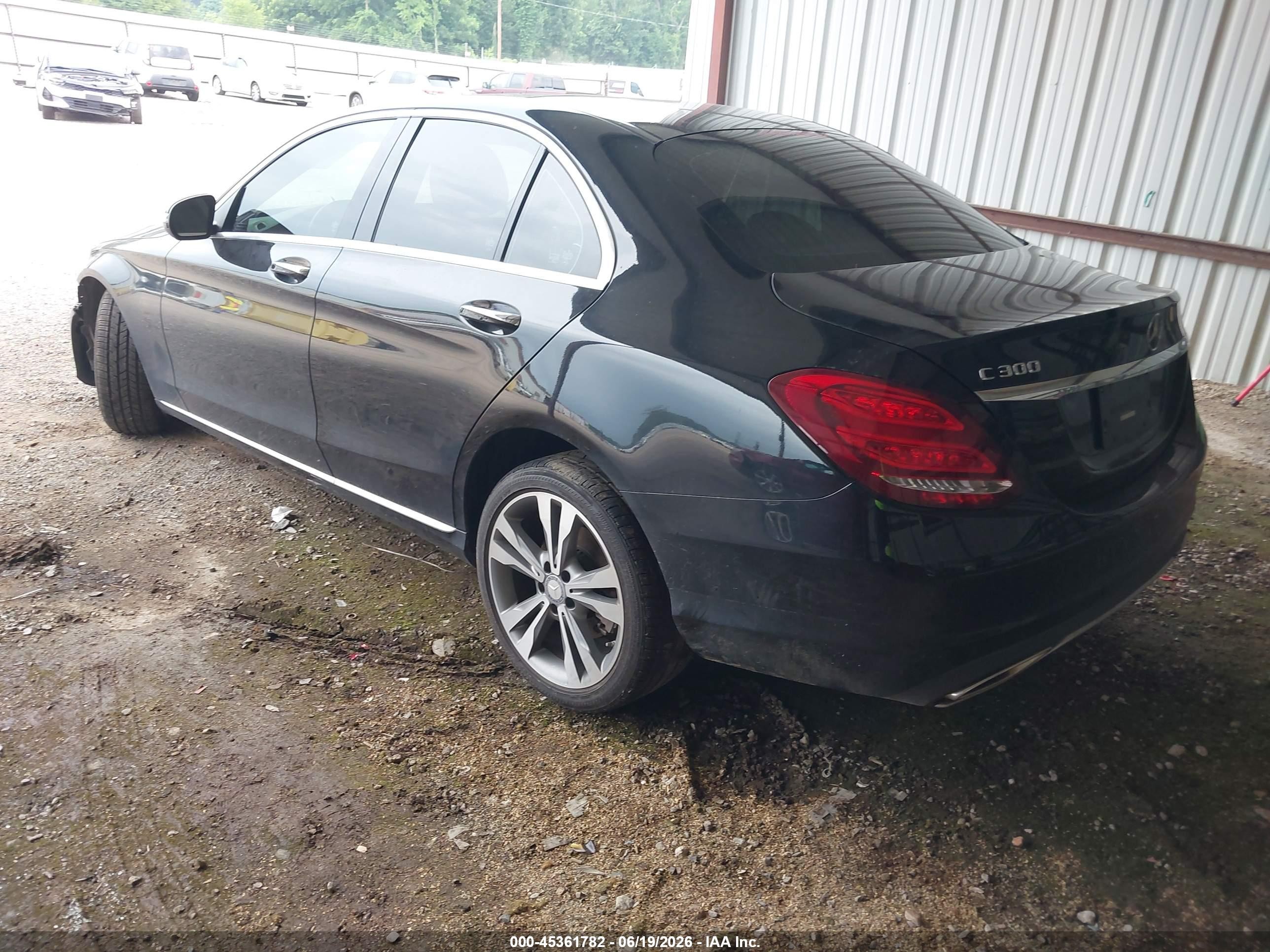 2015 Mercedes-benz C 300 Luxury/sport Black vin: 55SWF4JB3FU054546