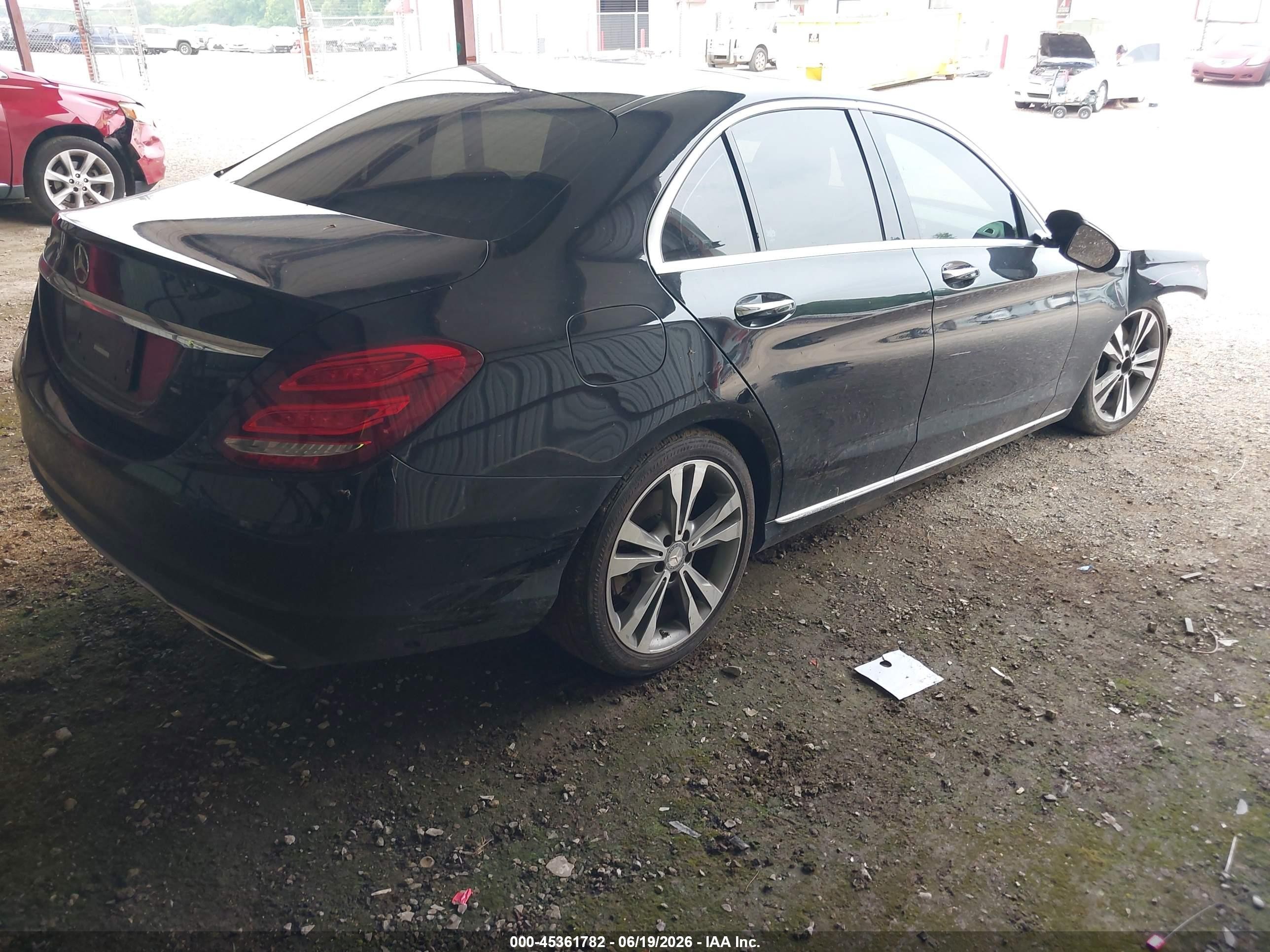 2015 Mercedes-benz C 300 Luxury/sport Black vin: 55SWF4JB3FU054546
