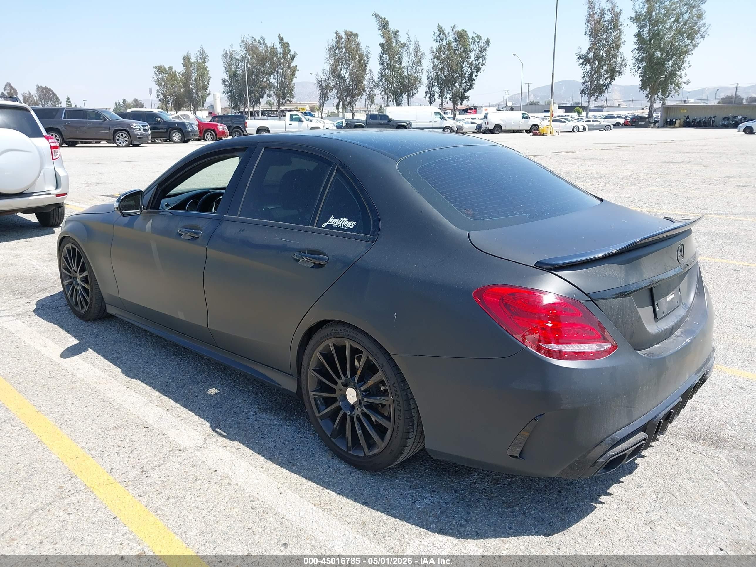 2015 Mercedes-benz C 300 Sport Black vin: 55SWF4JB3FU072657