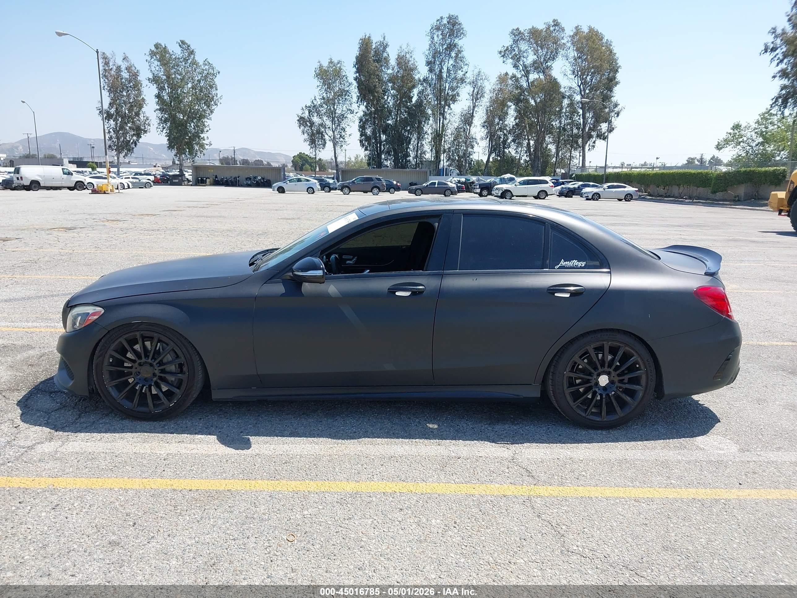 2015 Mercedes-benz C 300 Sport Black vin: 55SWF4JB3FU072657