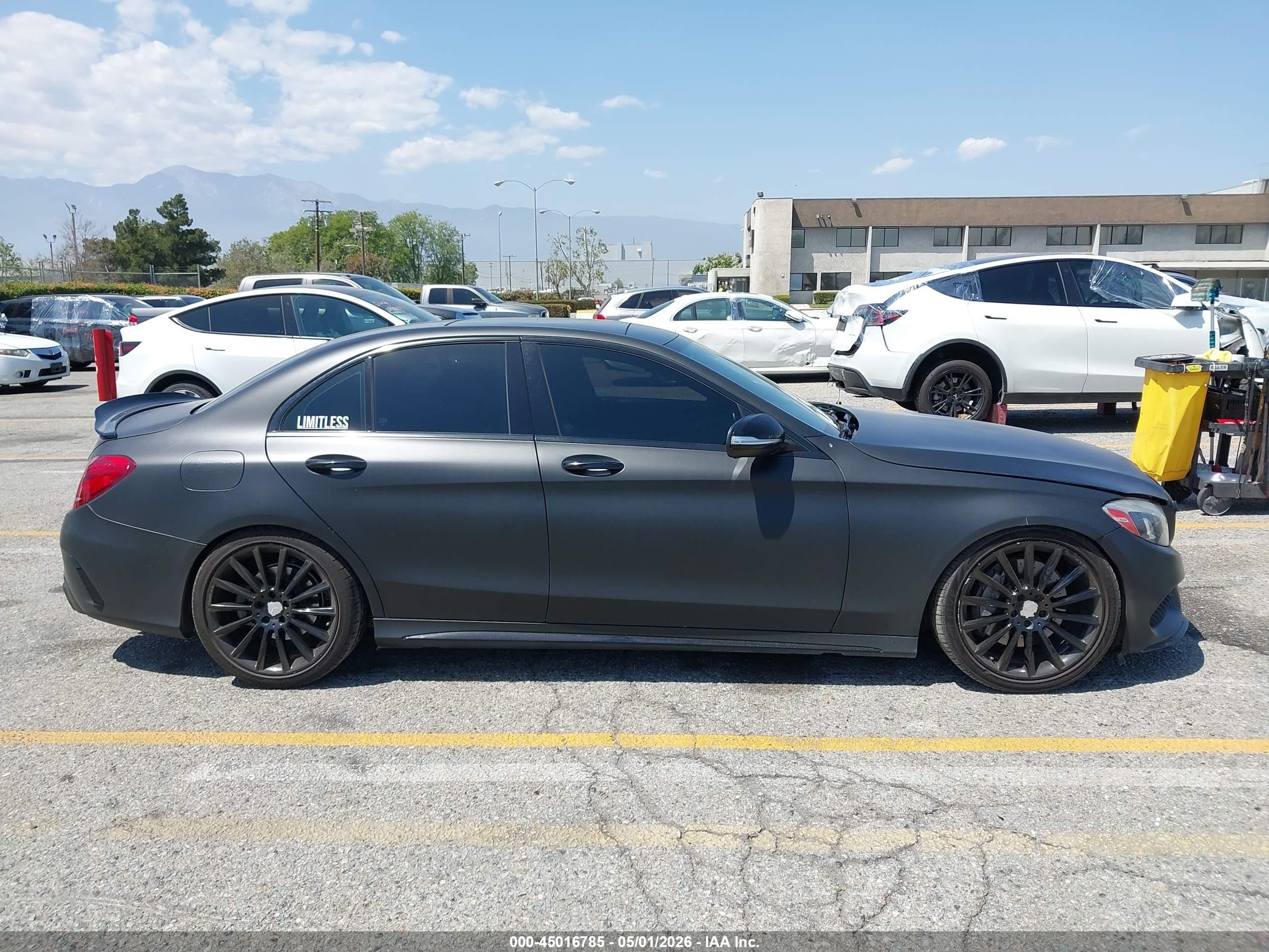 2015 Mercedes-benz C 300 Sport Black vin: 55SWF4JB3FU072657