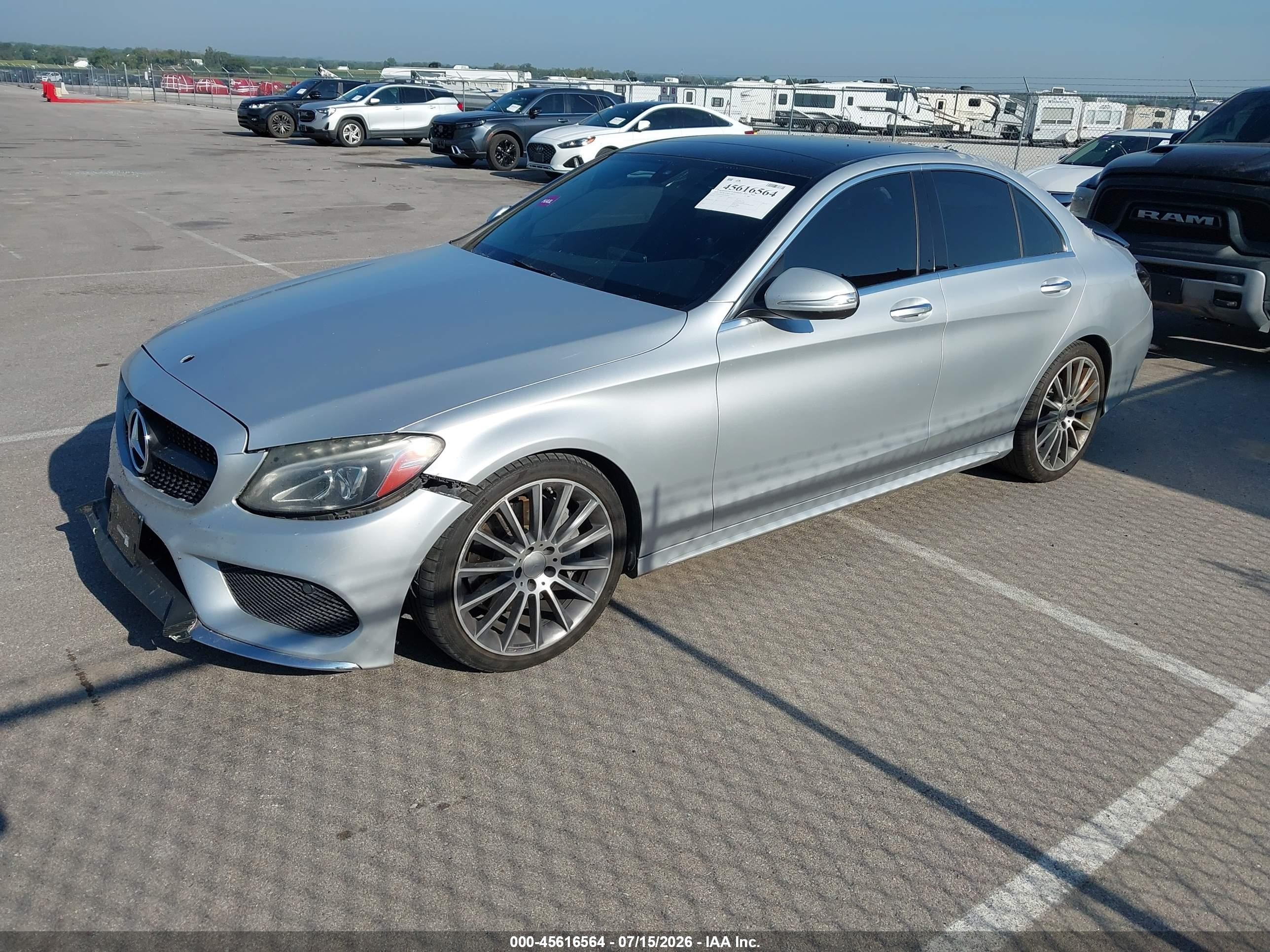 2015 Mercedes-benz C 300 Sport Silver vin: 55SWF4JB3FU083853