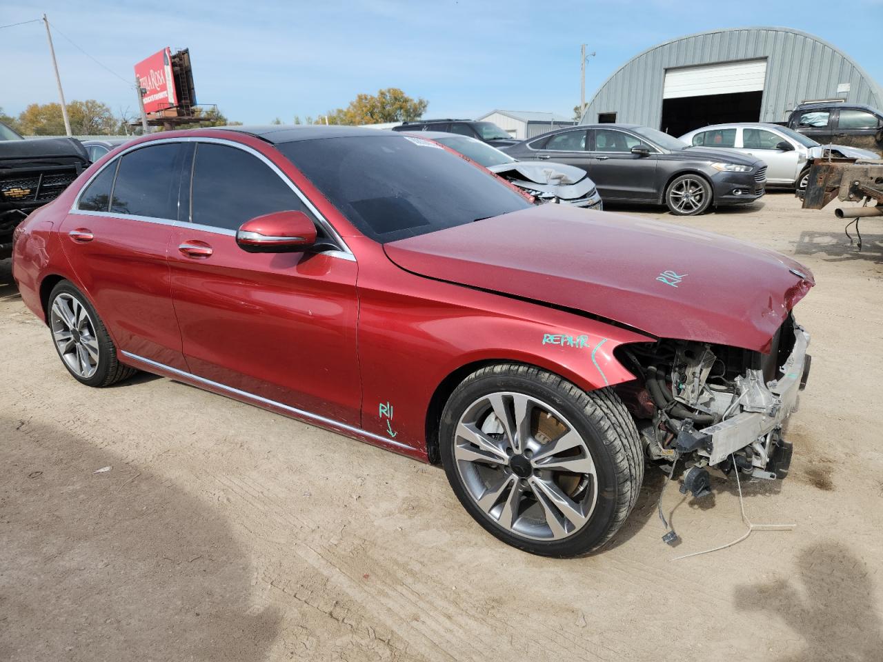 2016 Mercedes-benz C 300 Red vin: 55SWF4JB3GU151487