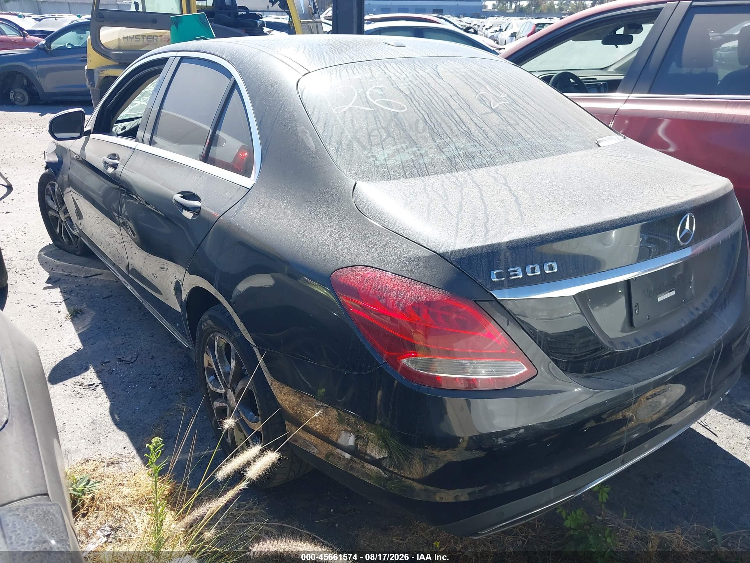 2015 Mercedes-benz C 300 Luxury/sport Black vin: 55SWF4JB4FU076216