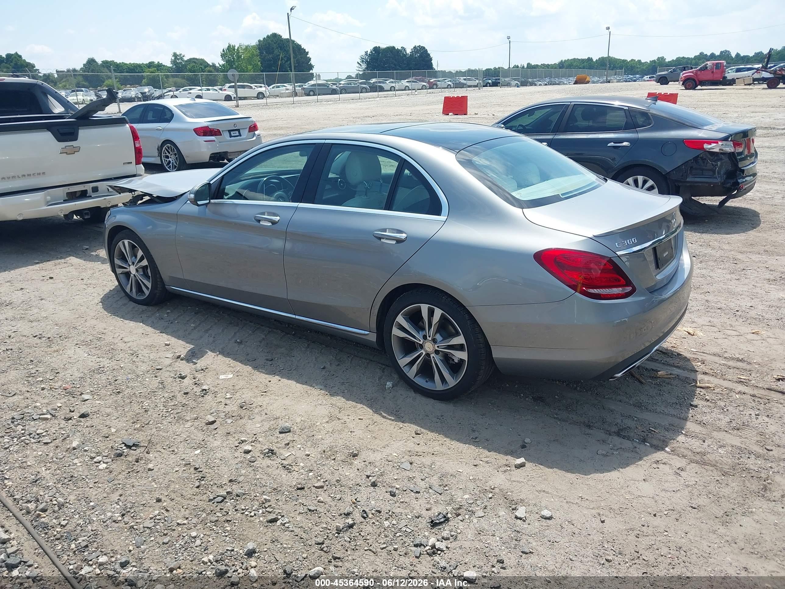 2015 Mercedes-benz C 300   Gray vin: 55SWF4JB4FU083246