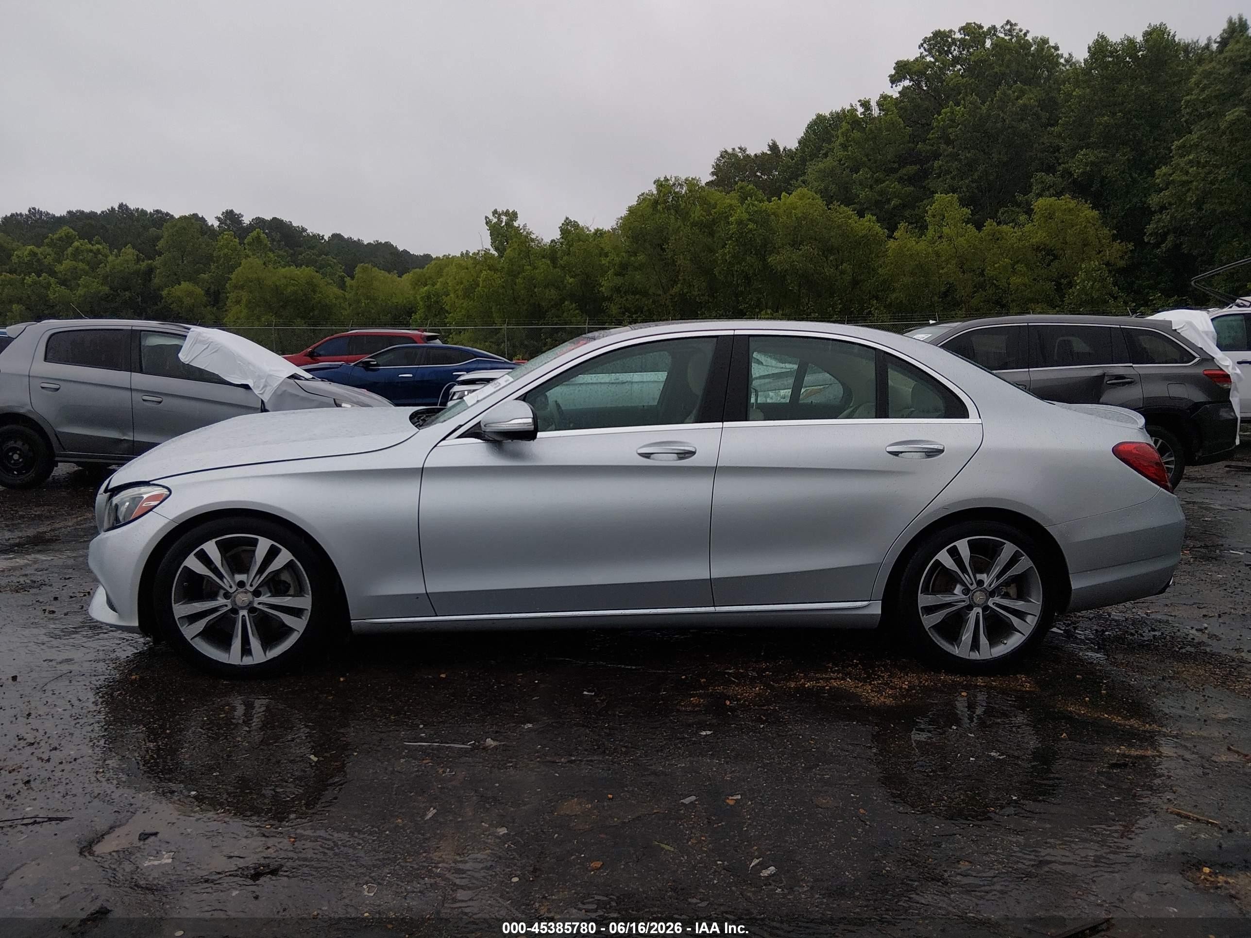 2015 Mercedes-benz C 300   Silver vin: 55SWF4JB4FU089144