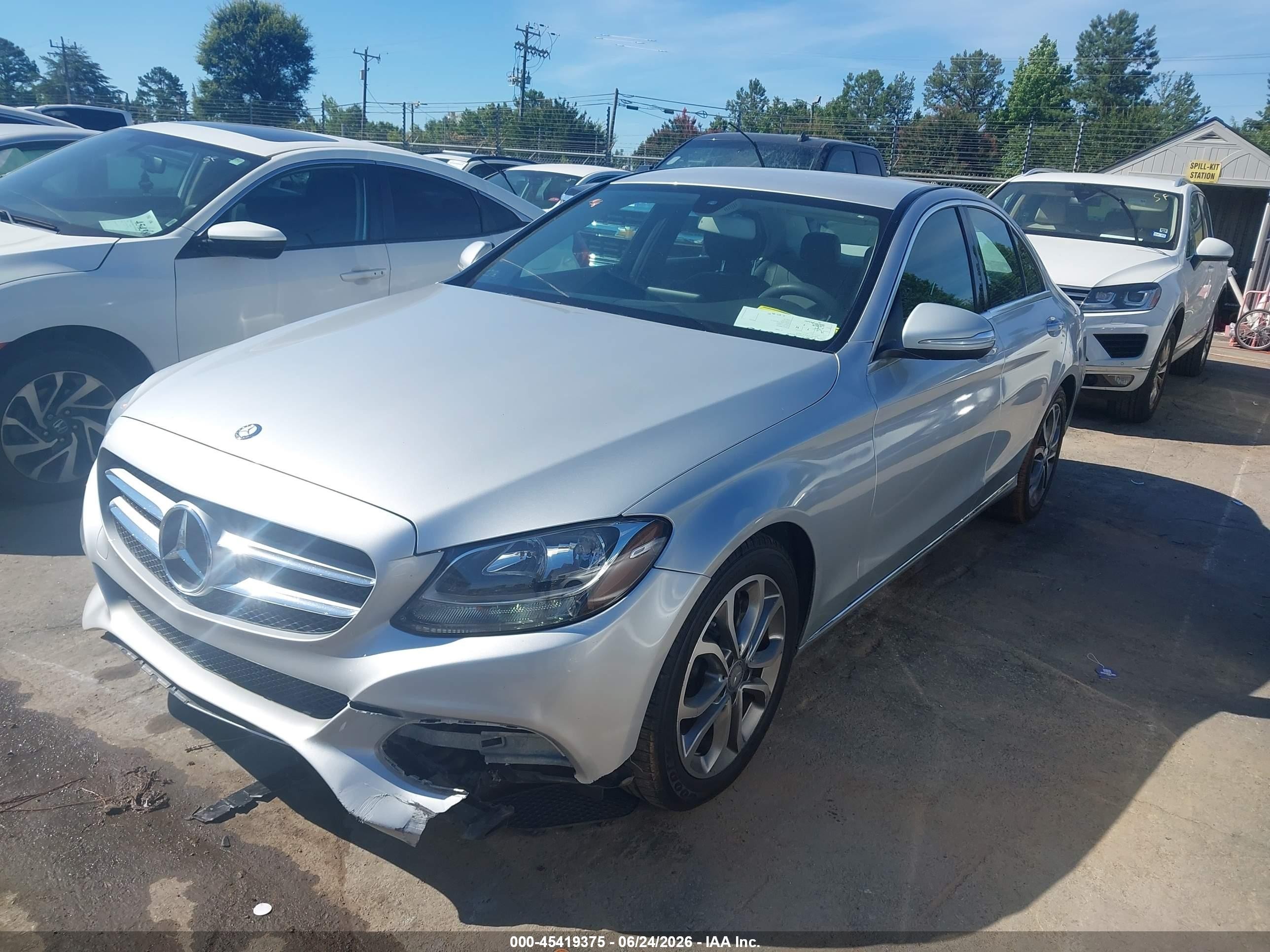 2015 Mercedes-benz C 300 Silver vin: 55SWF4JB5FU067721
