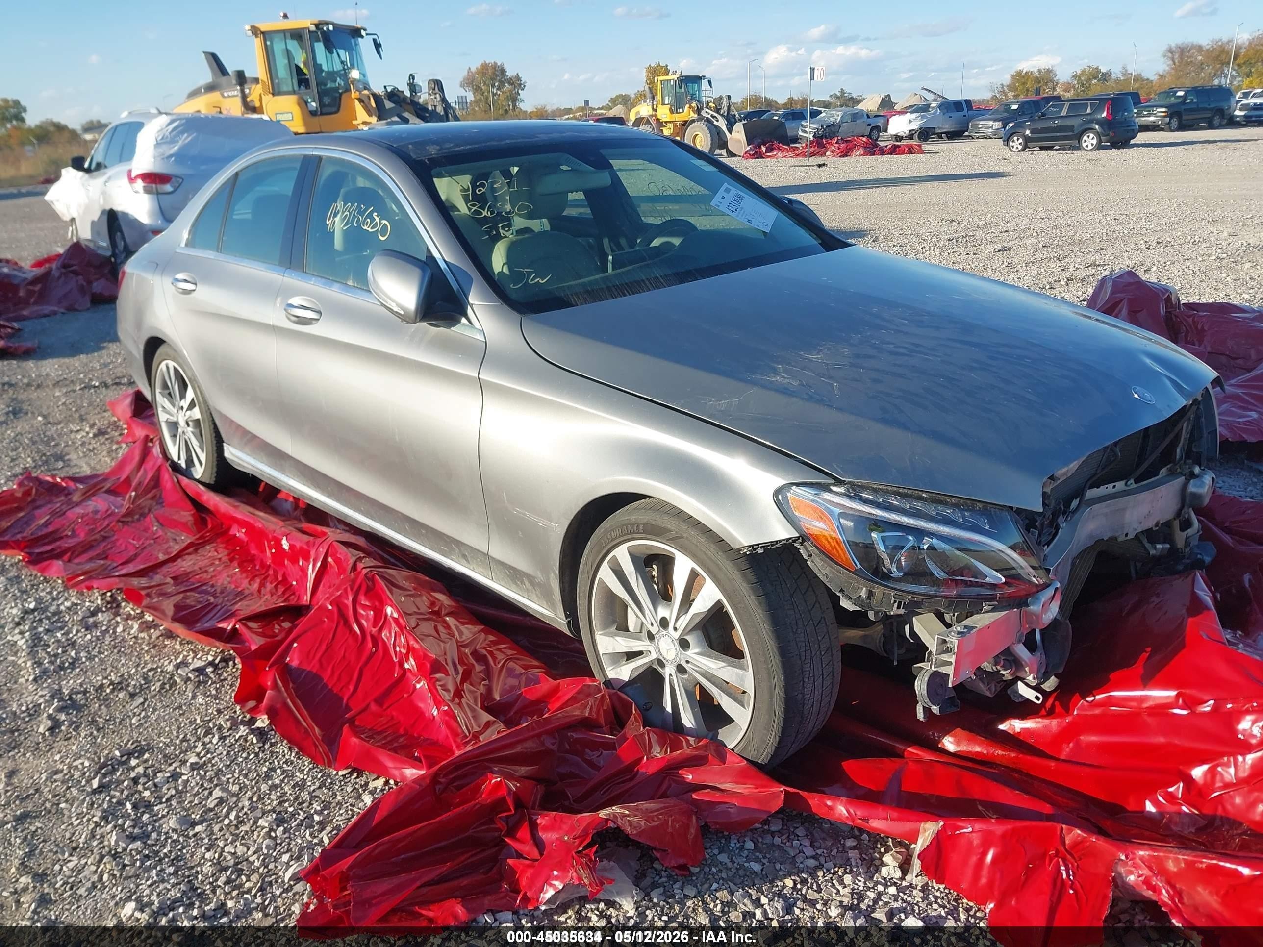 2015 Mercedes-benz C 300 Luxury/sport Gray vin: 55SWF4JB5FU085460