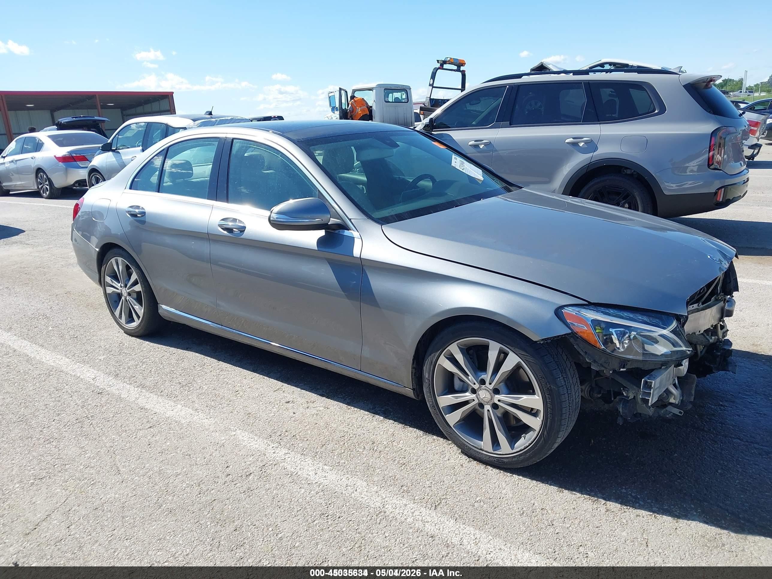 2015 Mercedes-benz C 300 Luxury/sport Gray vin: 55SWF4JB5FU085460