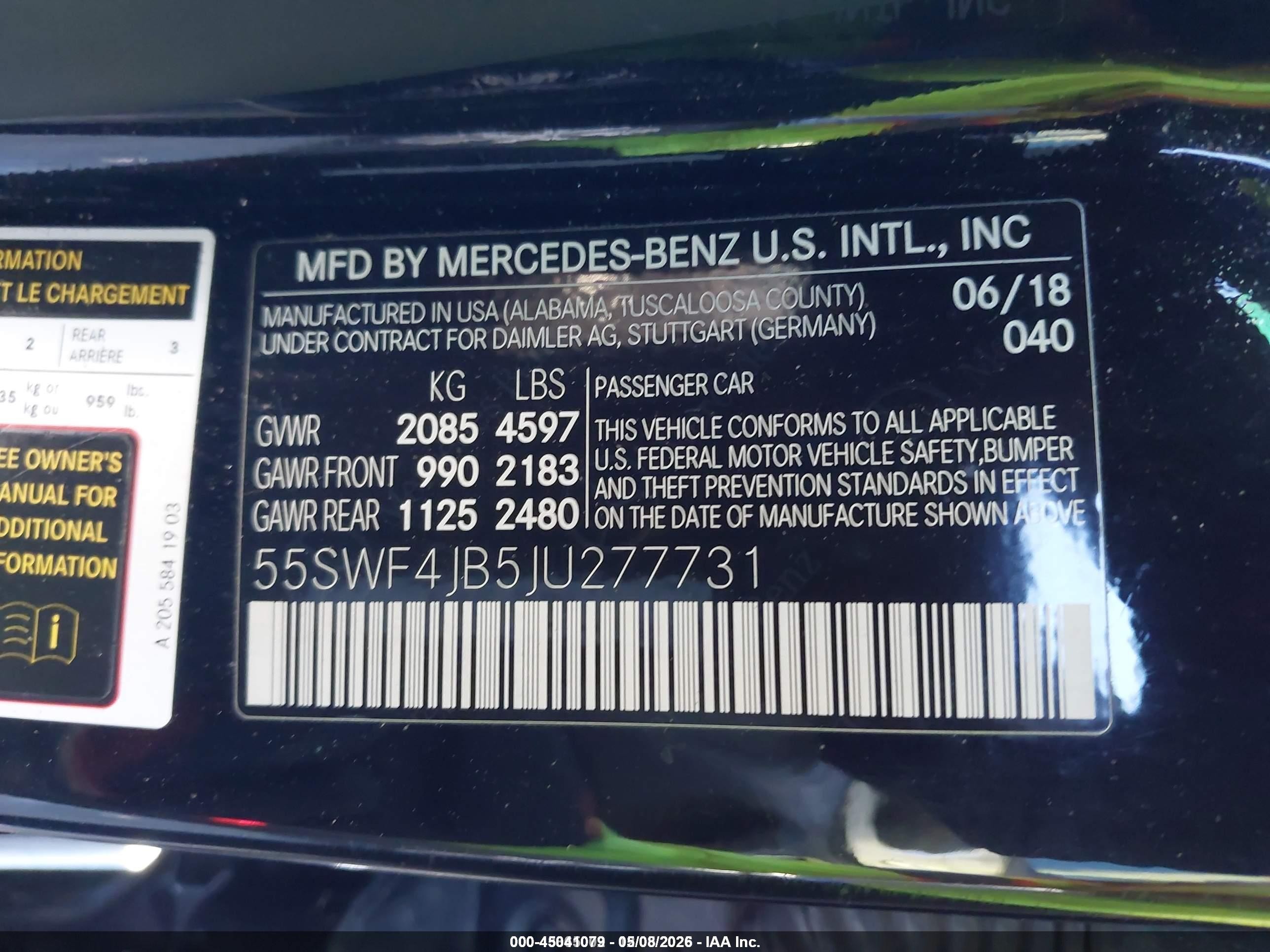 2018 Mercedes-benz C 300   Black vin: 55SWF4JB5JU277731