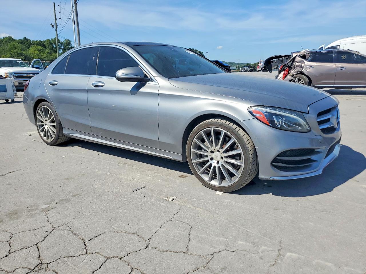 2015 Mercedes-benz C 300 Gray vin: 55SWF4JB6FU054508