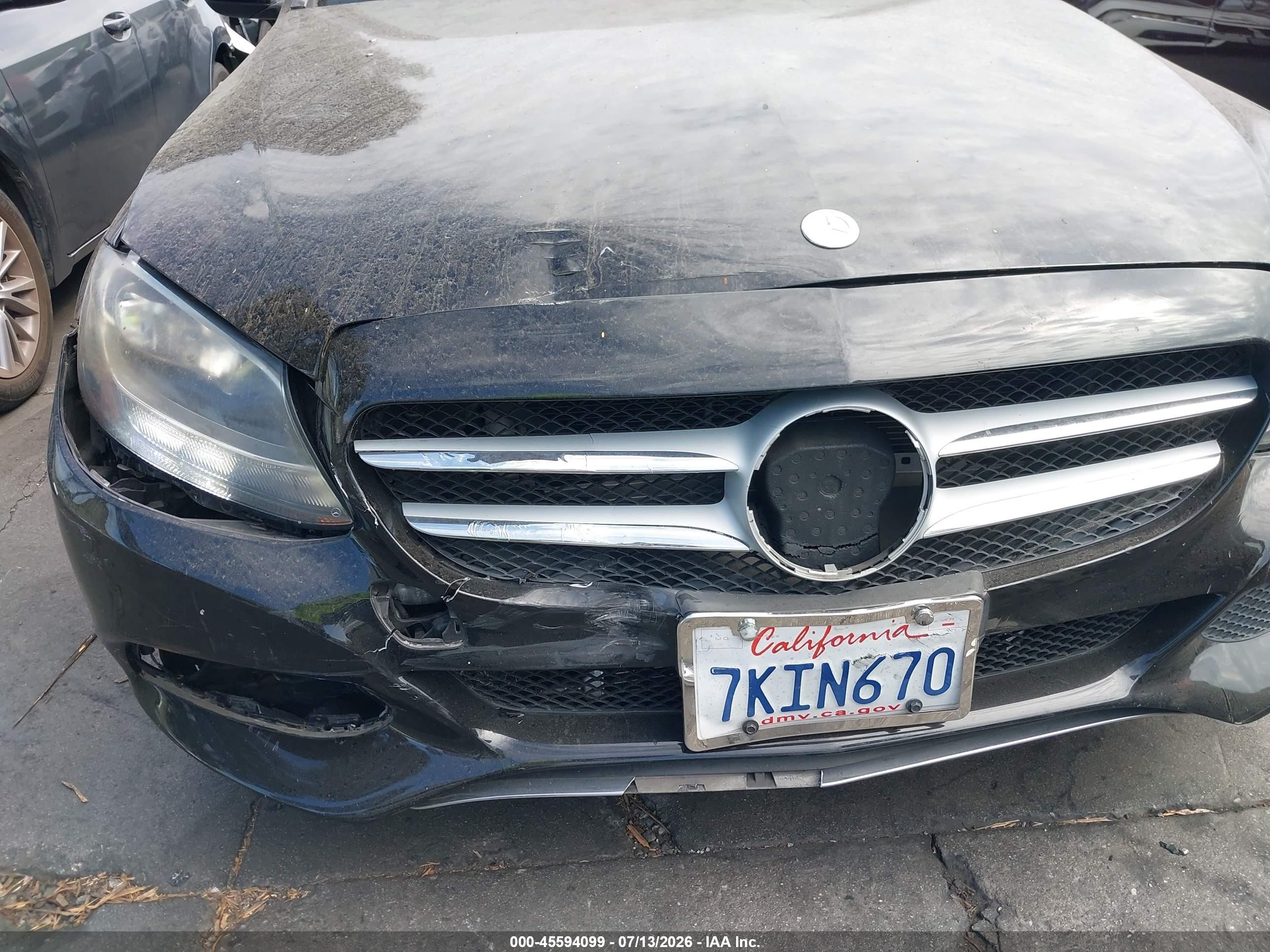 2015 Mercedes-benz C 300 Black vin: 55SWF4JB6FU054587