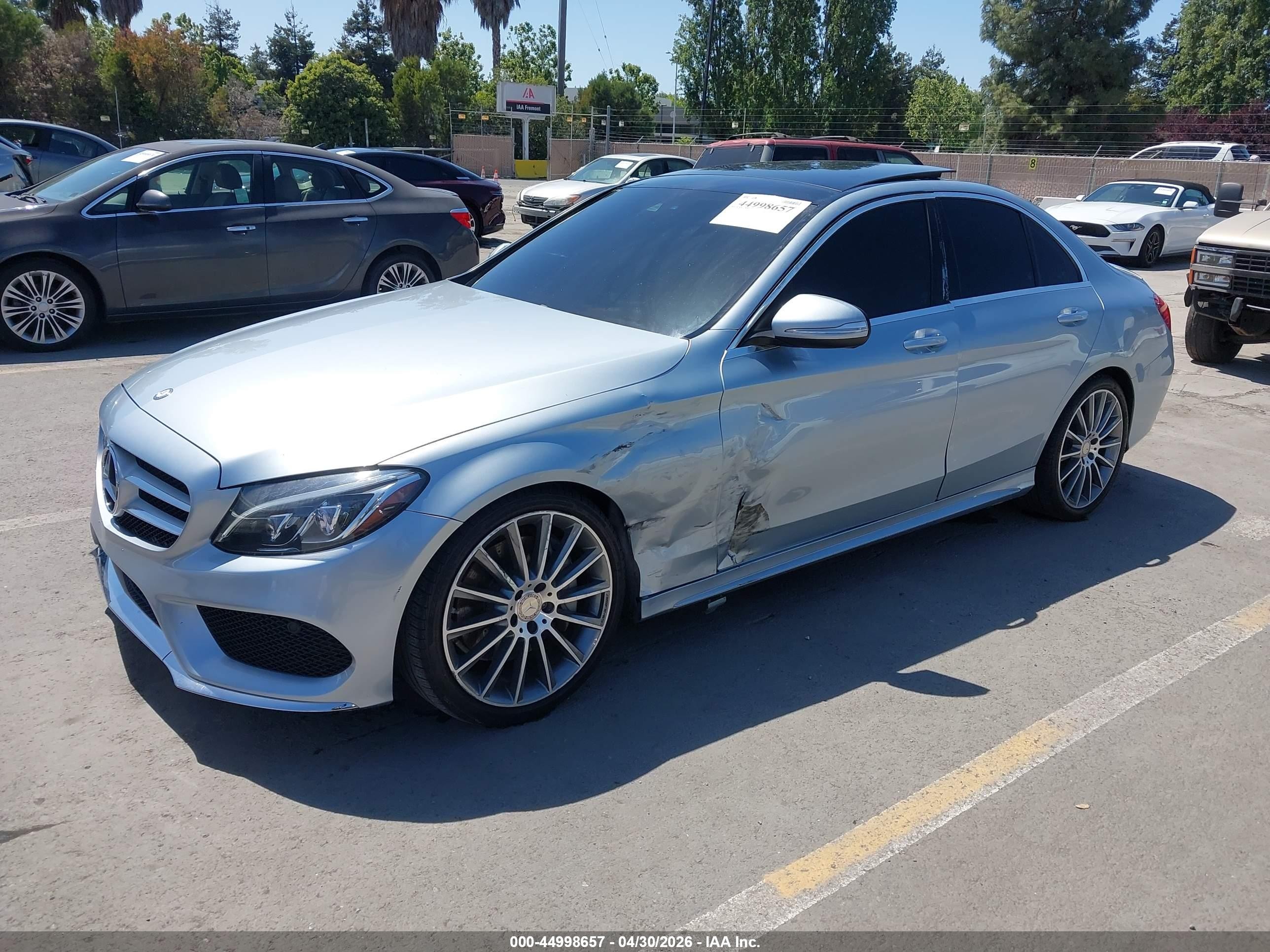 2015 Mercedes-benz C 300 Sport Silver vin: 55SWF4JB6FU086696