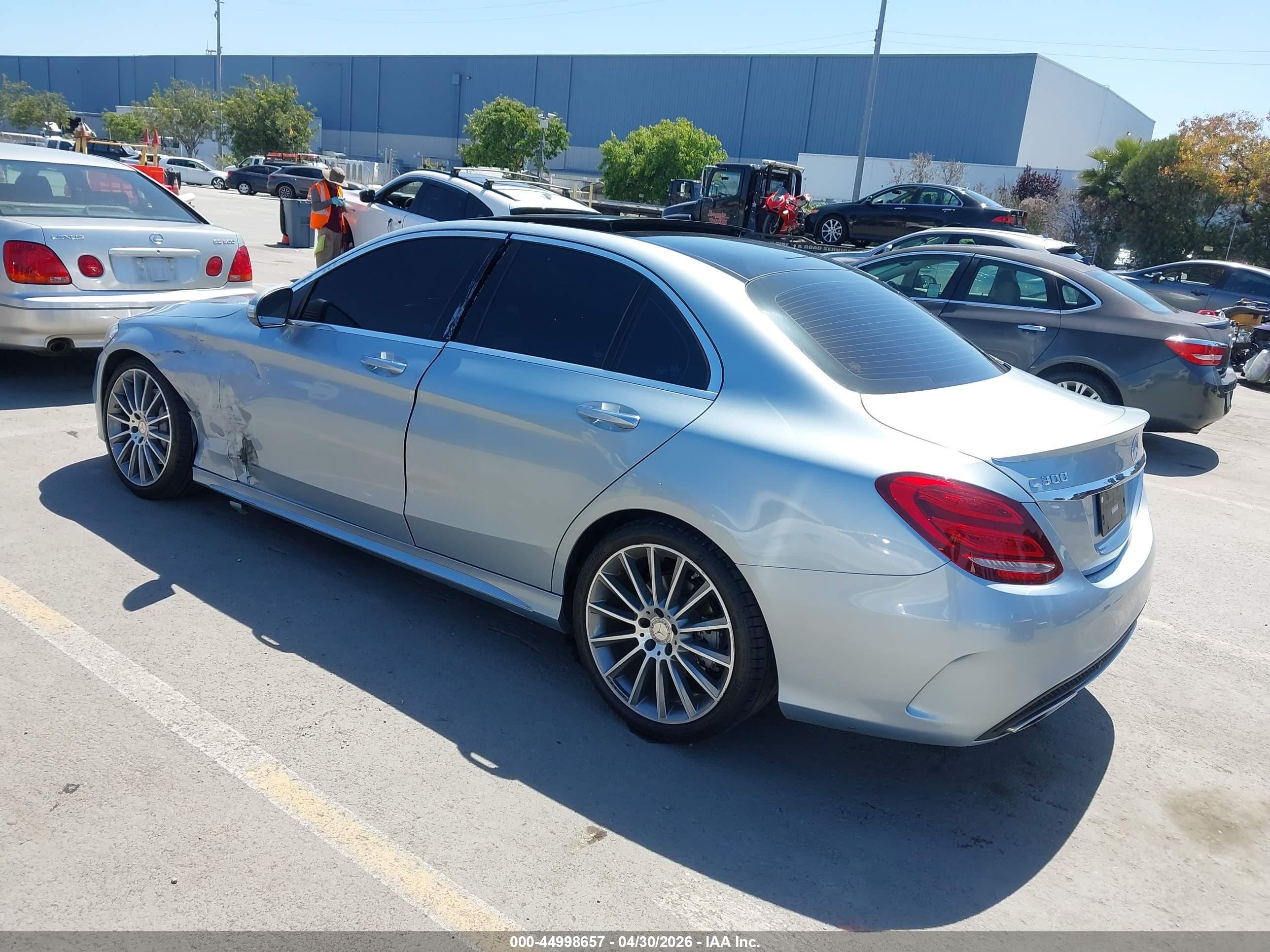 2015 Mercedes-benz C 300 Sport Silver vin: 55SWF4JB6FU086696