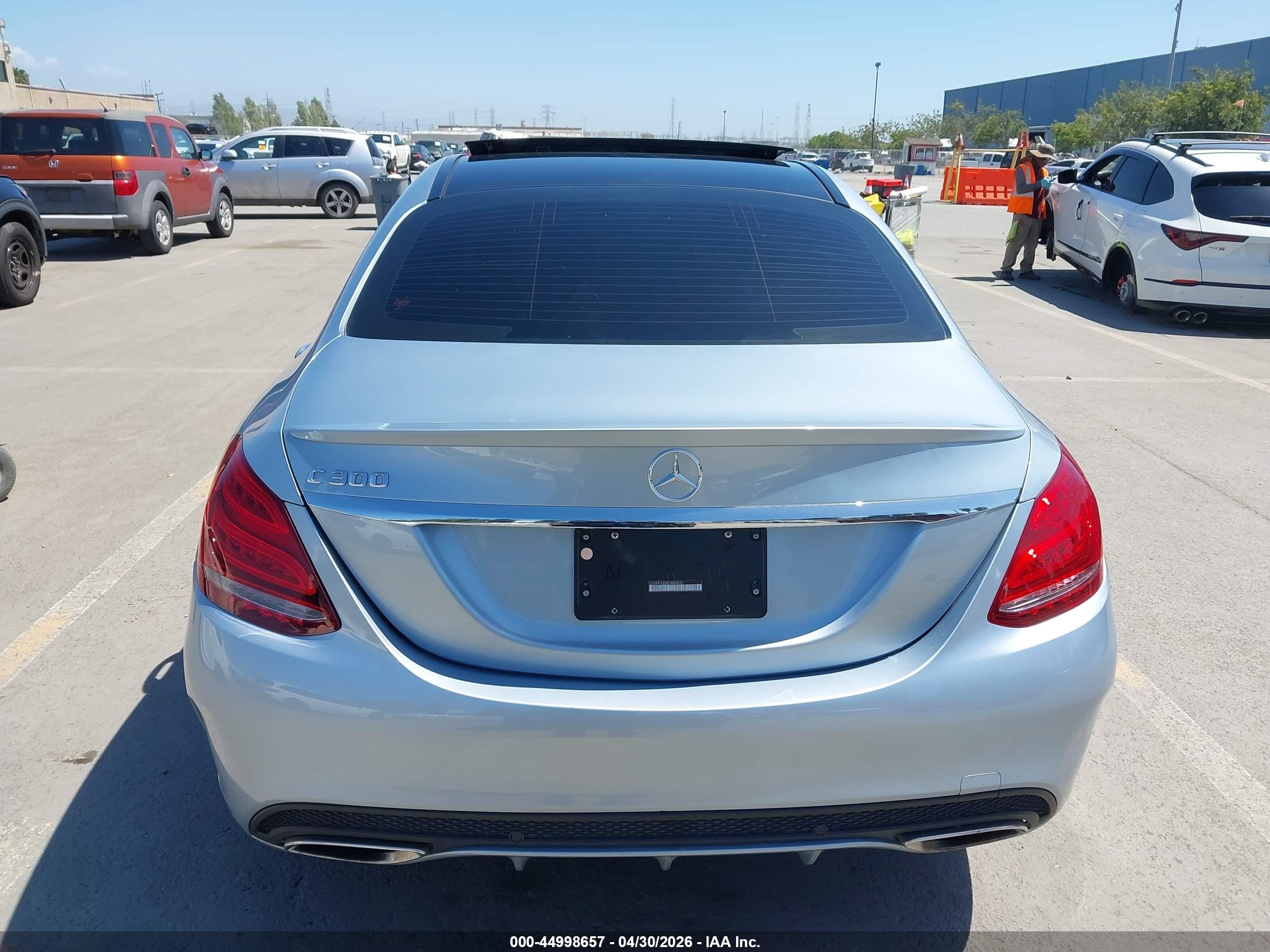 2015 Mercedes-benz C 300 Sport Silver vin: 55SWF4JB6FU086696