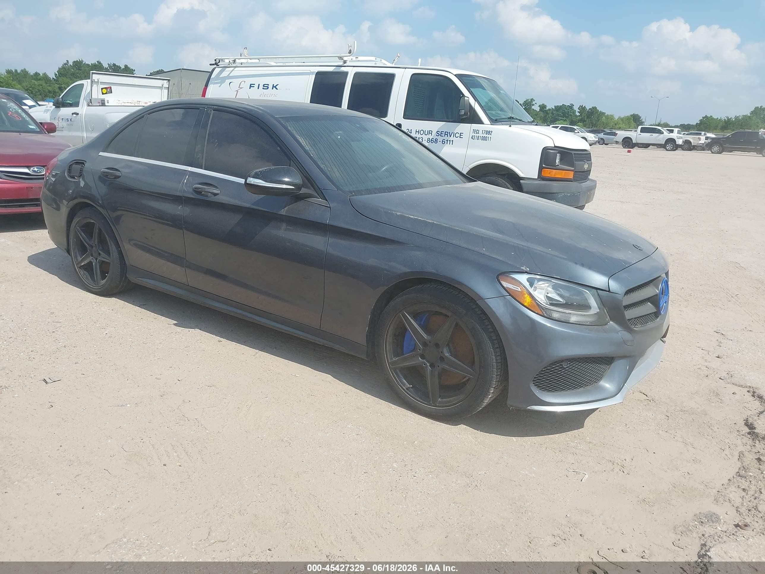 2015 Mercedes-benz C 300 Sport Gray vin: 55SWF4JB7FU044988