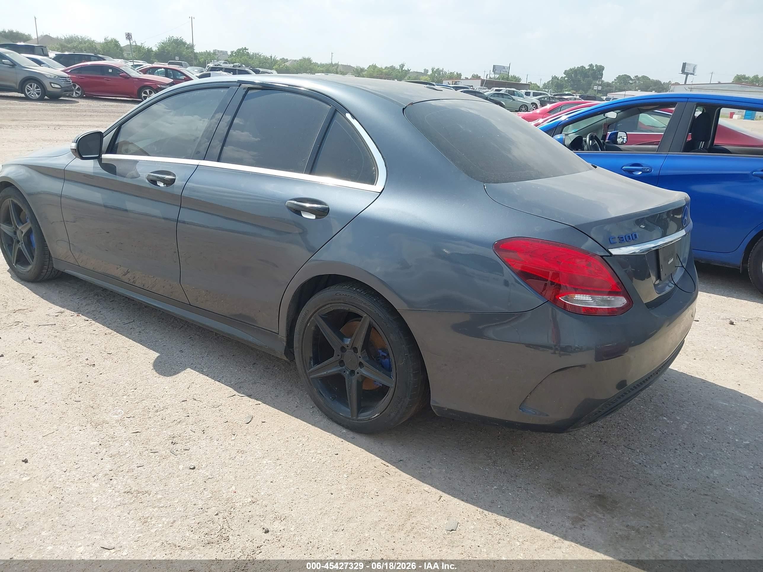 2015 Mercedes-benz C 300 Sport Gray vin: 55SWF4JB7FU044988