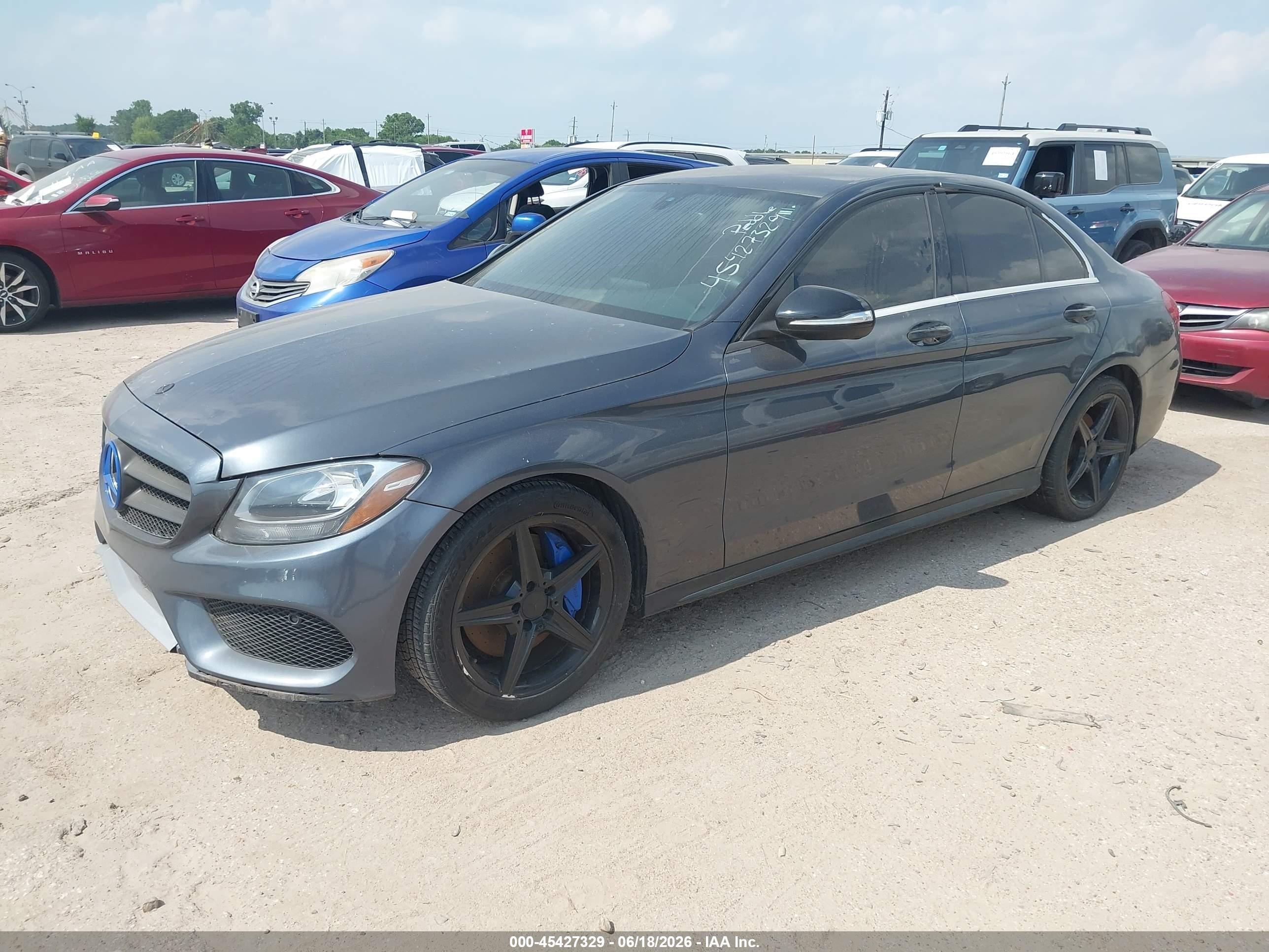 2015 Mercedes-benz C 300 Sport Gray vin: 55SWF4JB7FU044988