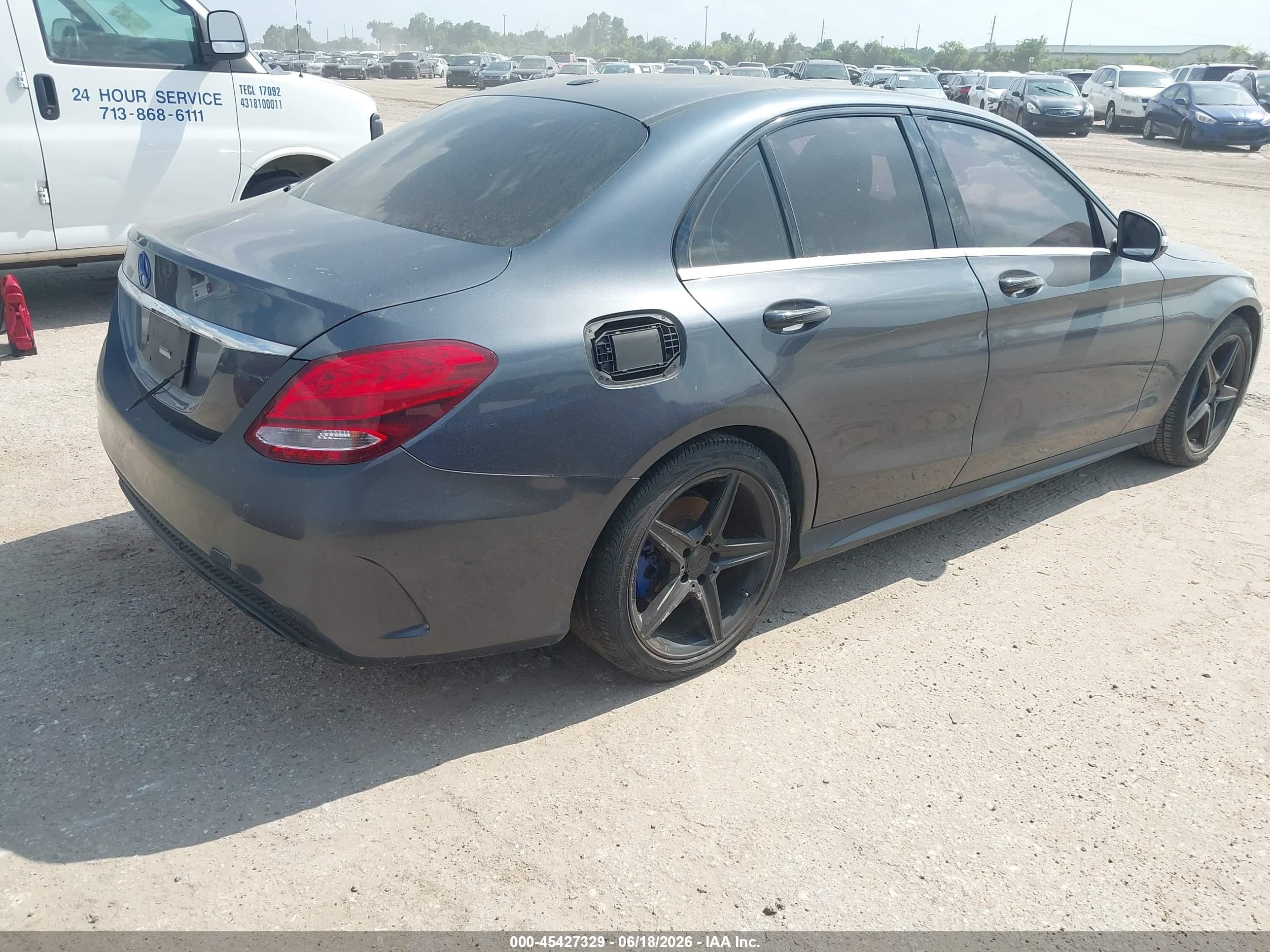 2015 Mercedes-benz C 300 Sport Gray vin: 55SWF4JB7FU044988