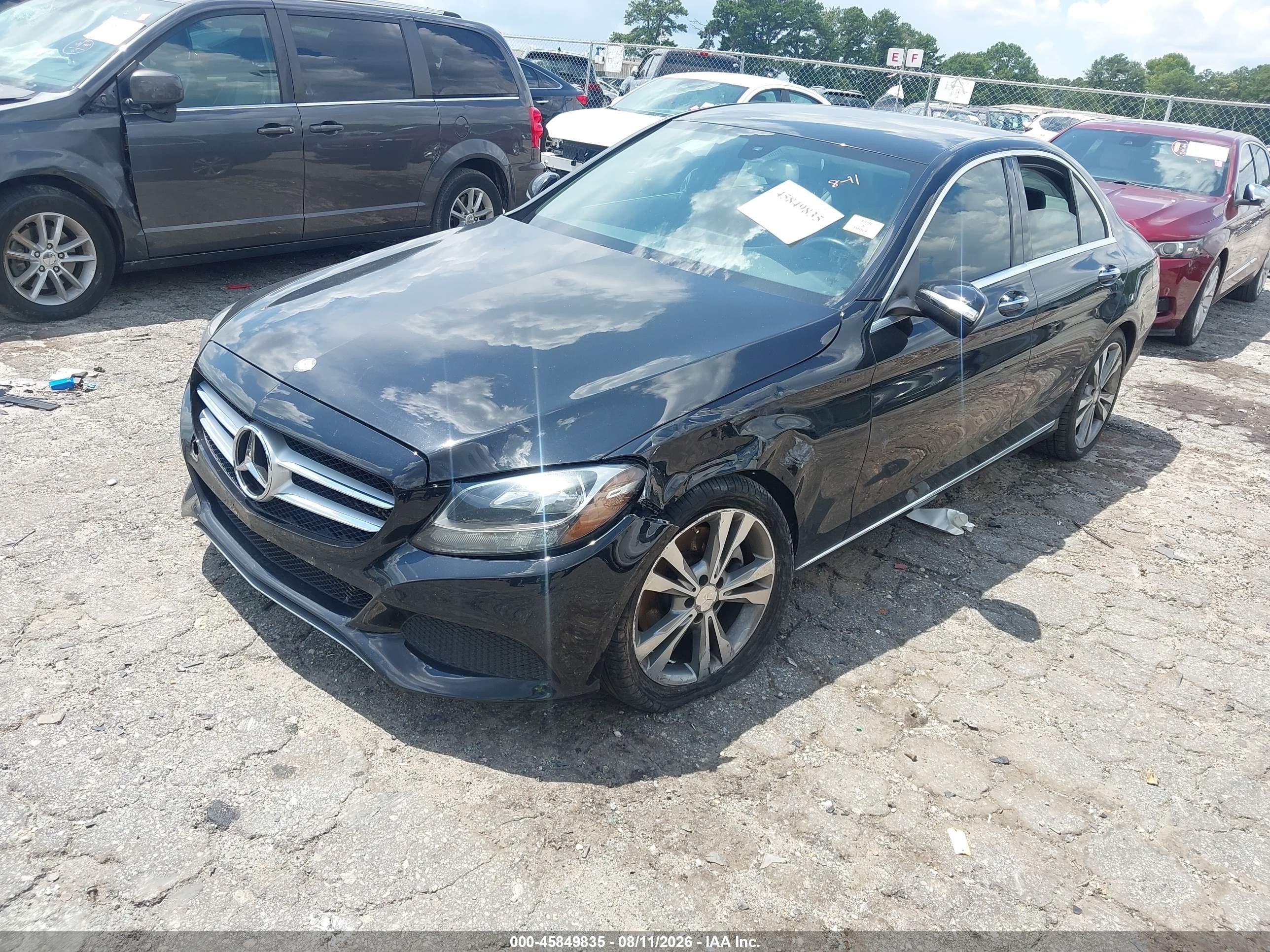 2015 Mercedes-benz C 300   Black vin: 55SWF4JB7FU055666