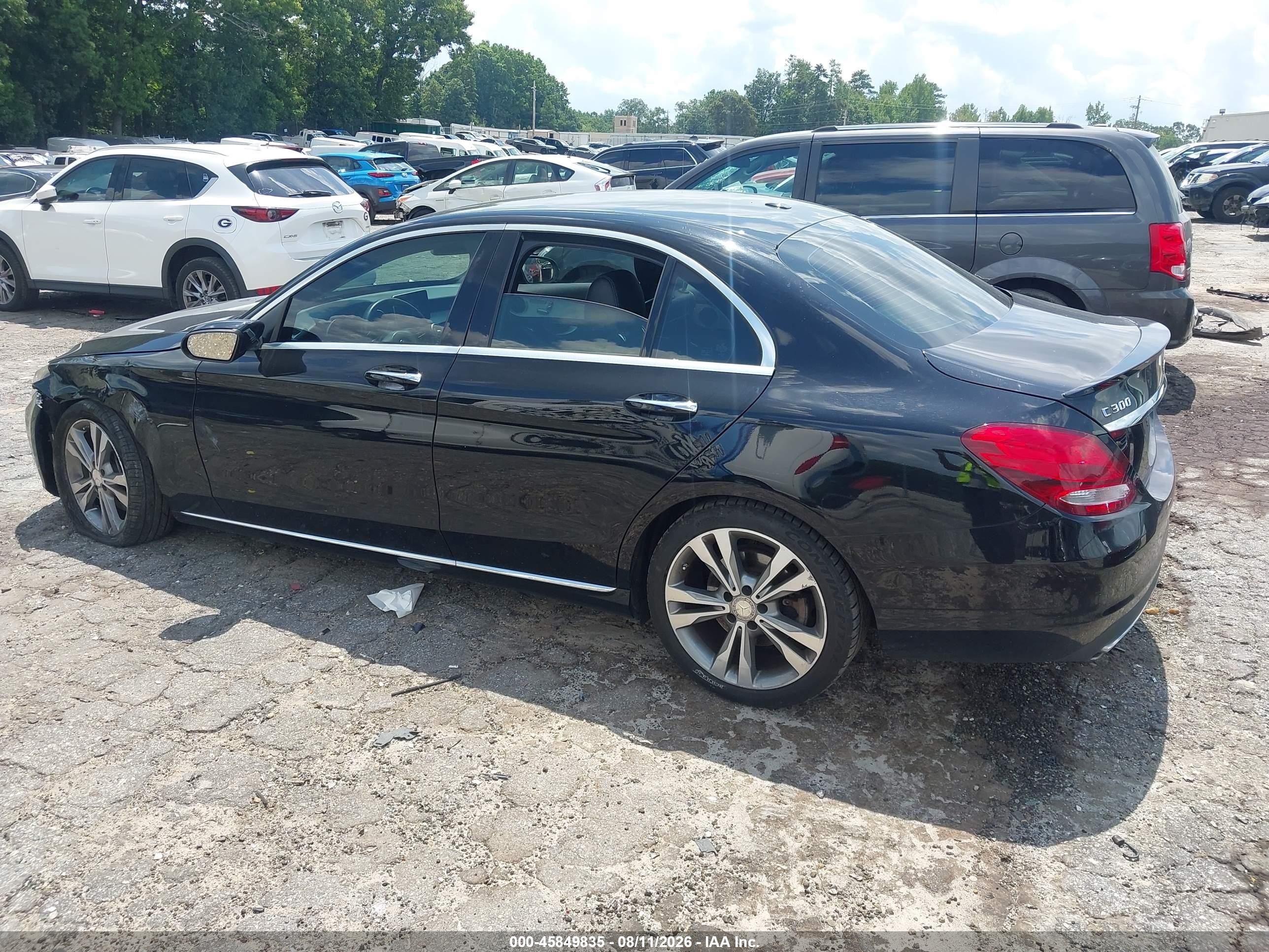2015 Mercedes-benz C 300   Black vin: 55SWF4JB7FU055666
