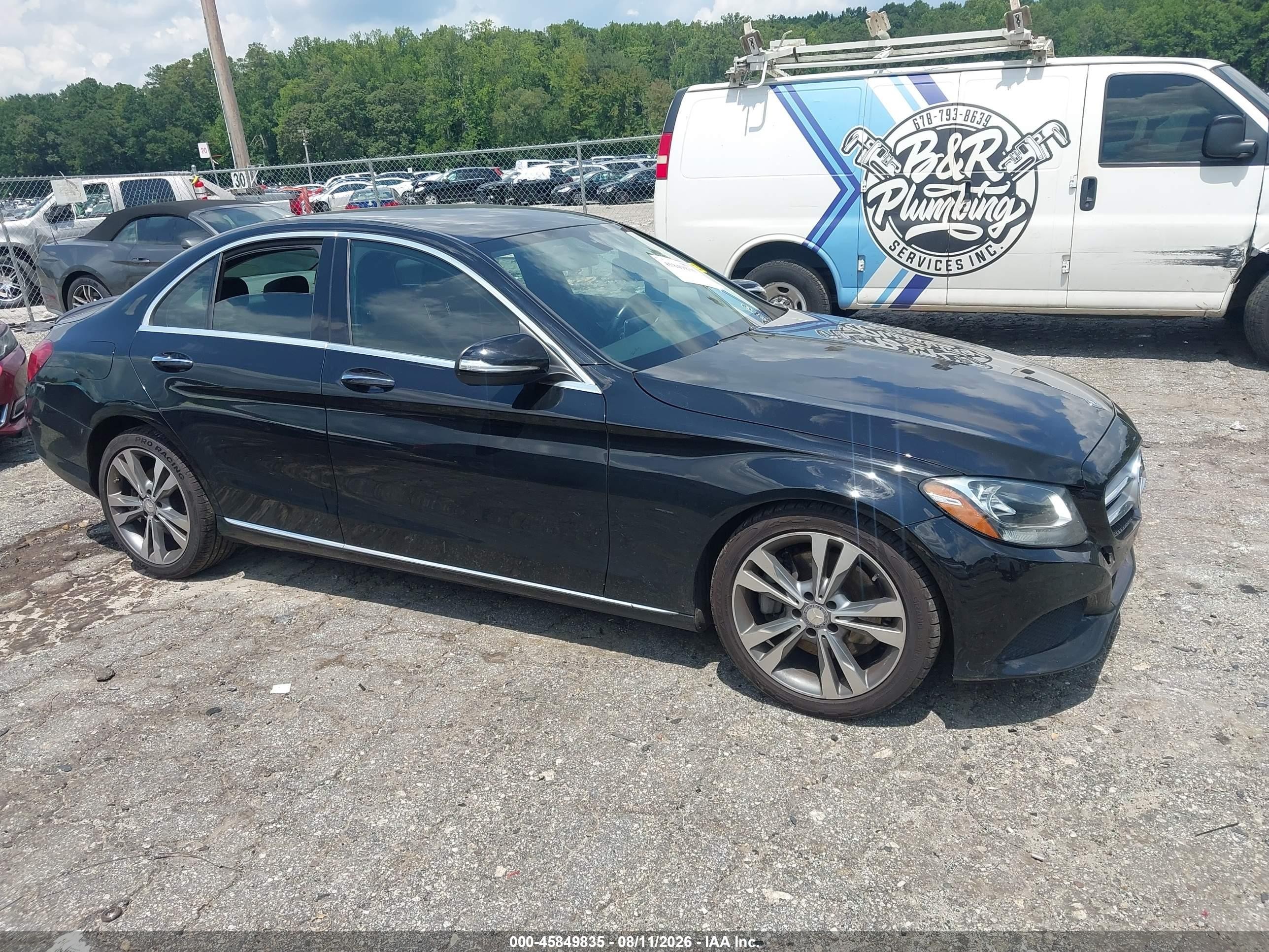 2015 Mercedes-benz C 300   Black vin: 55SWF4JB7FU055666