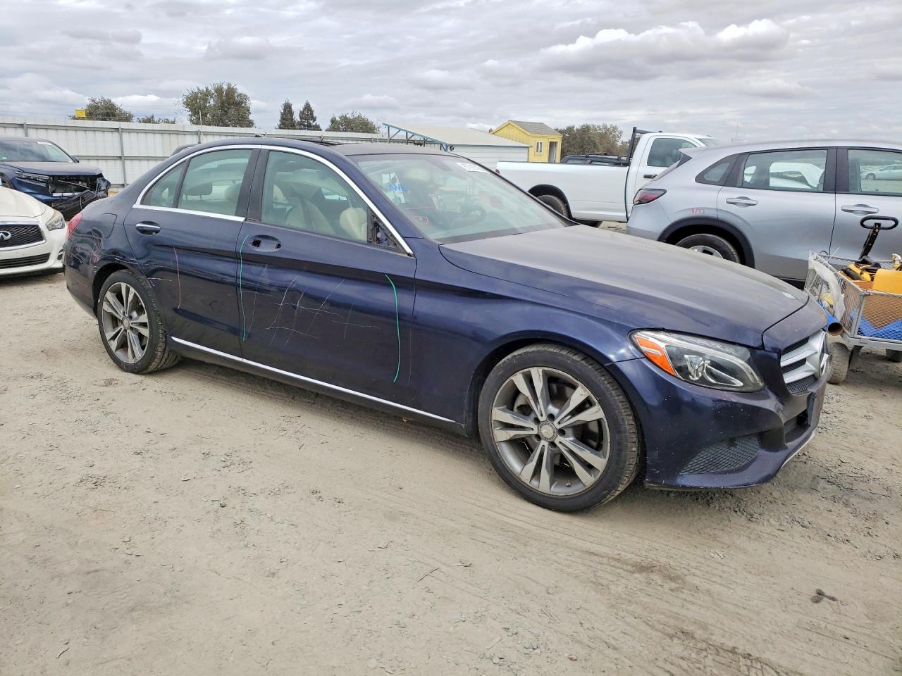 2015 Mercedes-benz C 300 Blue vin: 55SWF4JB8FU045969