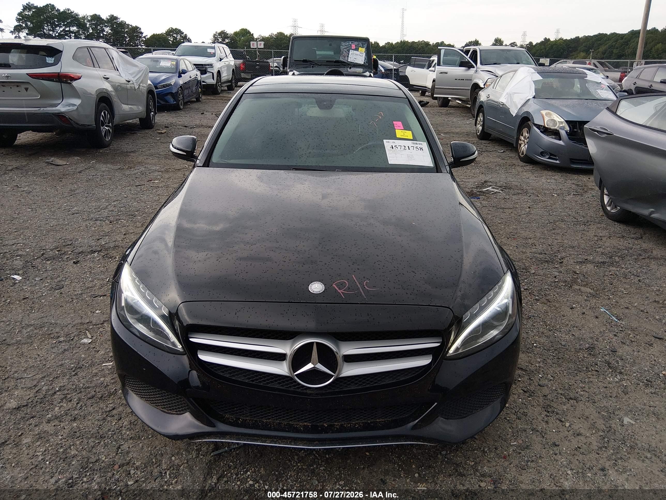 2015 Mercedes-benz C 300   Black vin: 55SWF4JB8FU059581