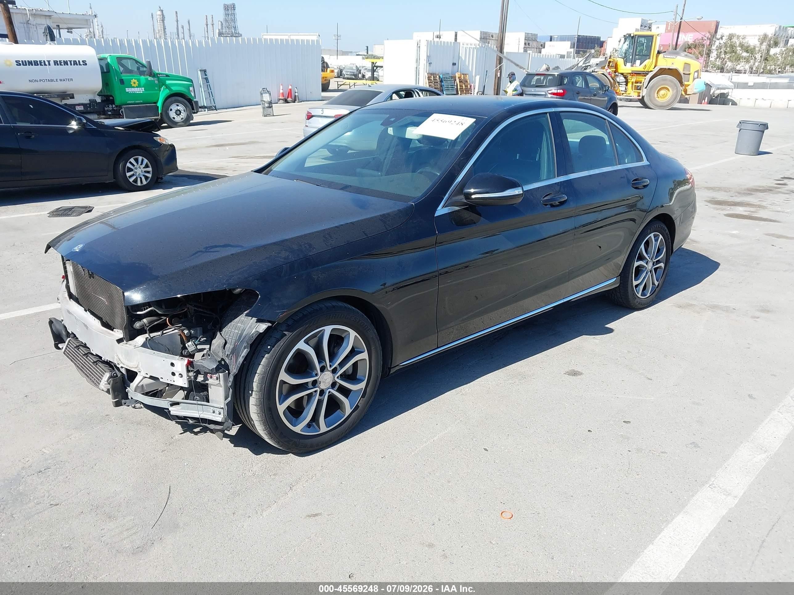 2015 Mercedes-benz C 300   Black vin: 55SWF4JB8FU072735