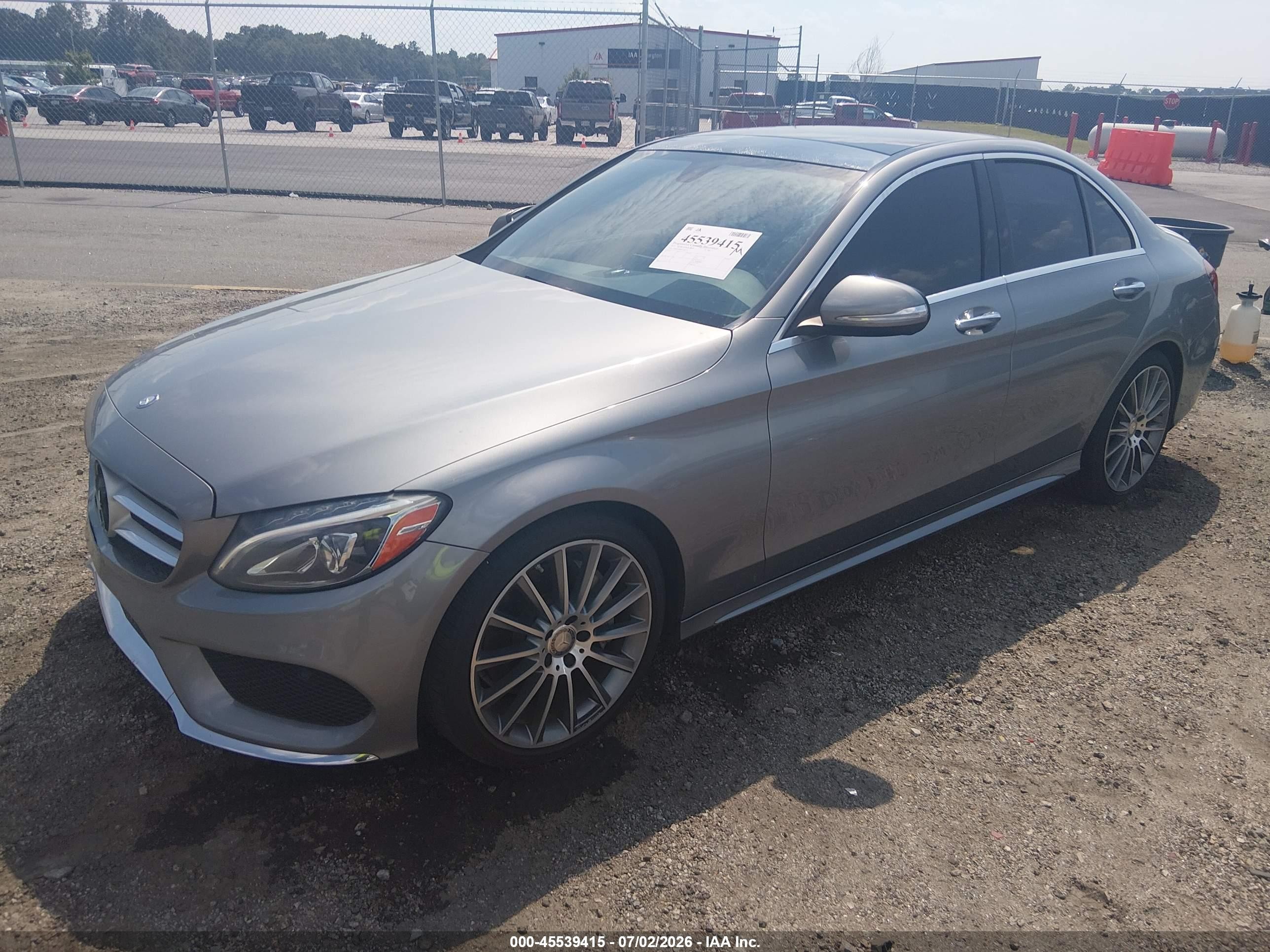2015 Mercedes-benz C 300 Sport Gray vin: 55SWF4JB8FU094153