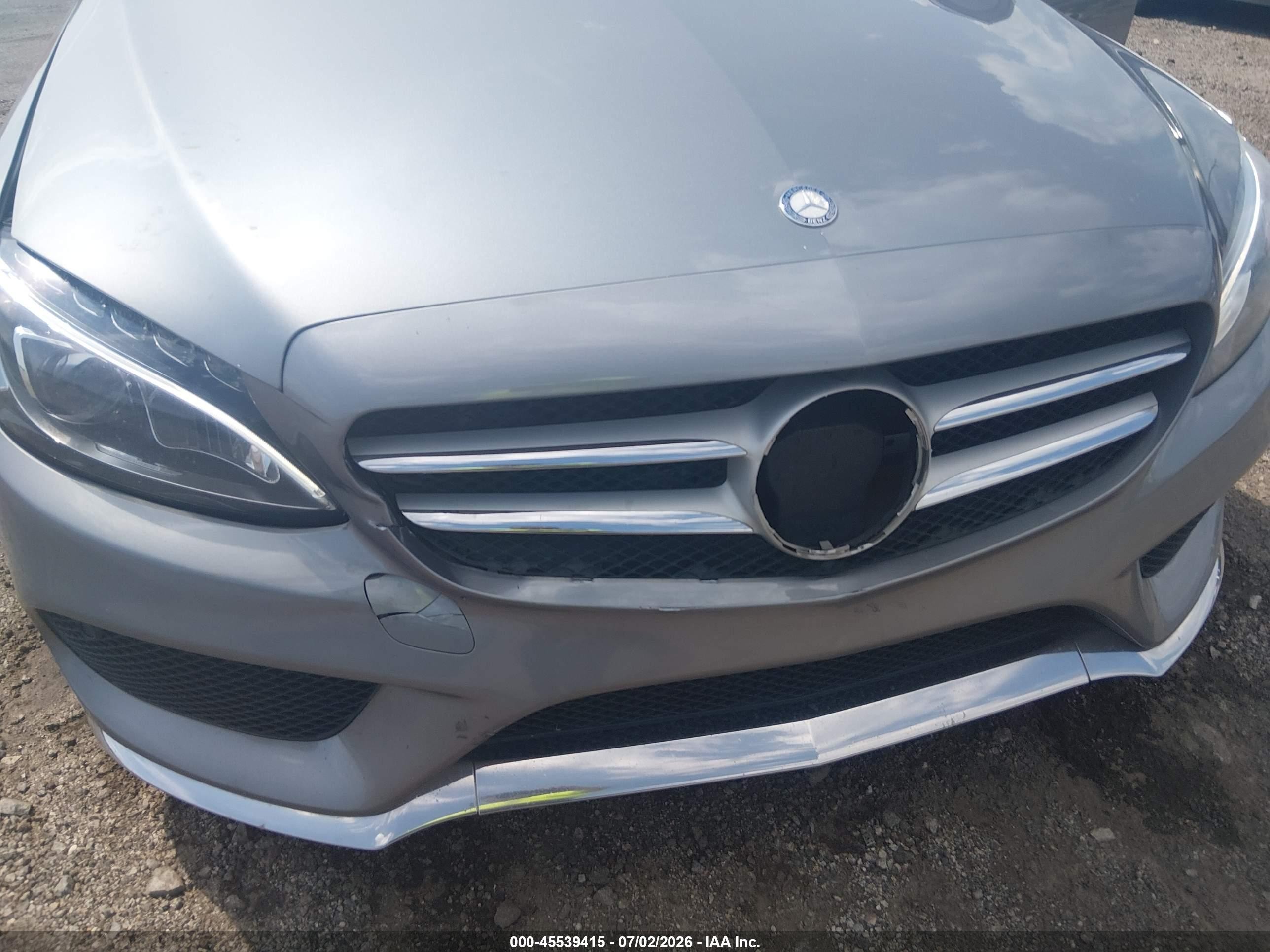 2015 Mercedes-benz C 300 Sport Gray vin: 55SWF4JB8FU094153