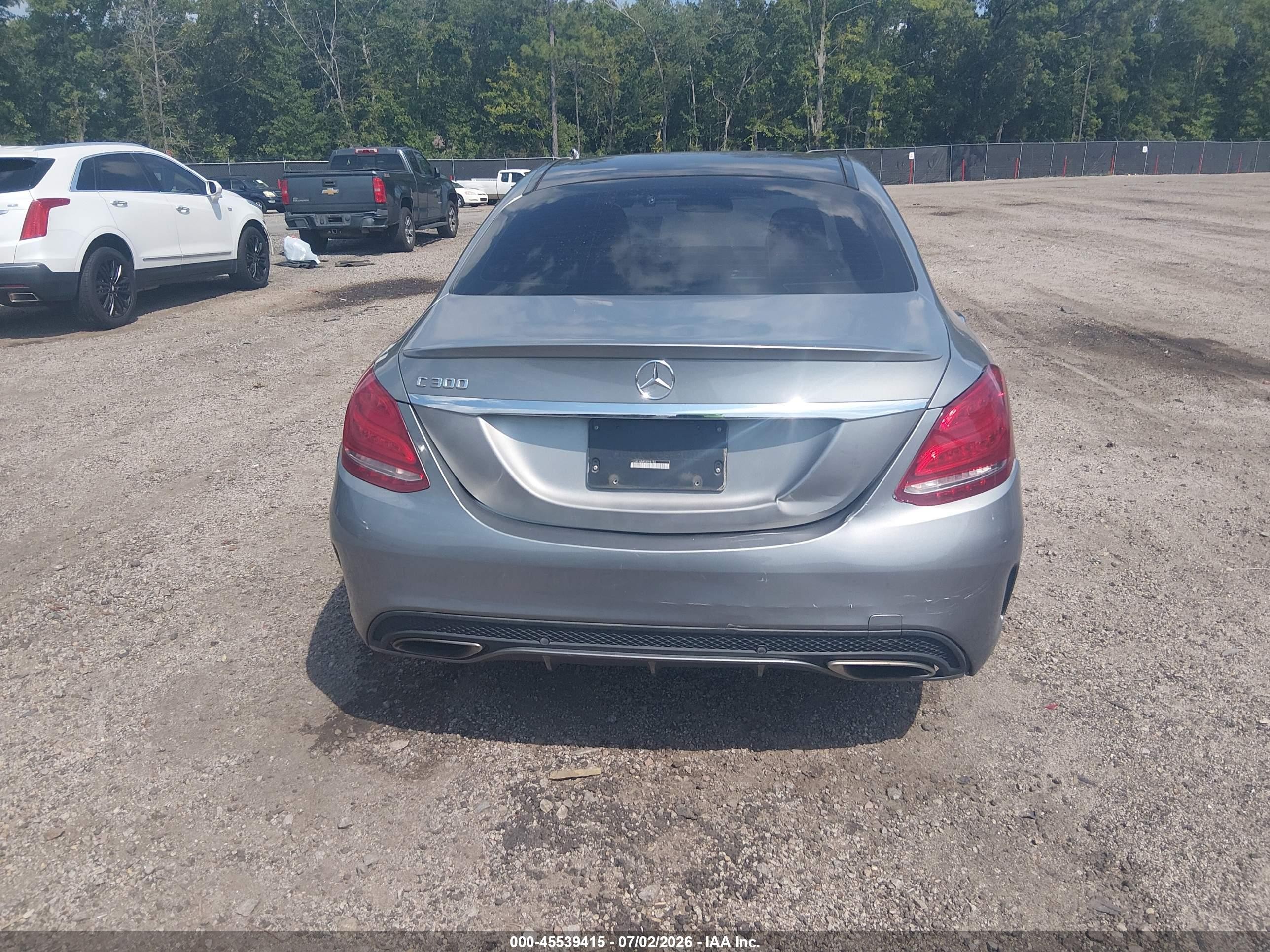 2015 Mercedes-benz C 300 Sport Gray vin: 55SWF4JB8FU094153