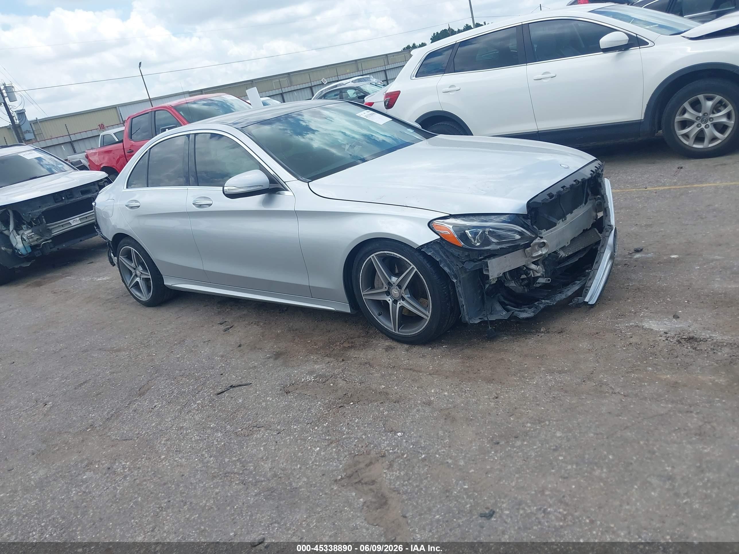 2015 Mercedes-benz C 300 Sport Silver vin: 55SWF4JB9FU091584