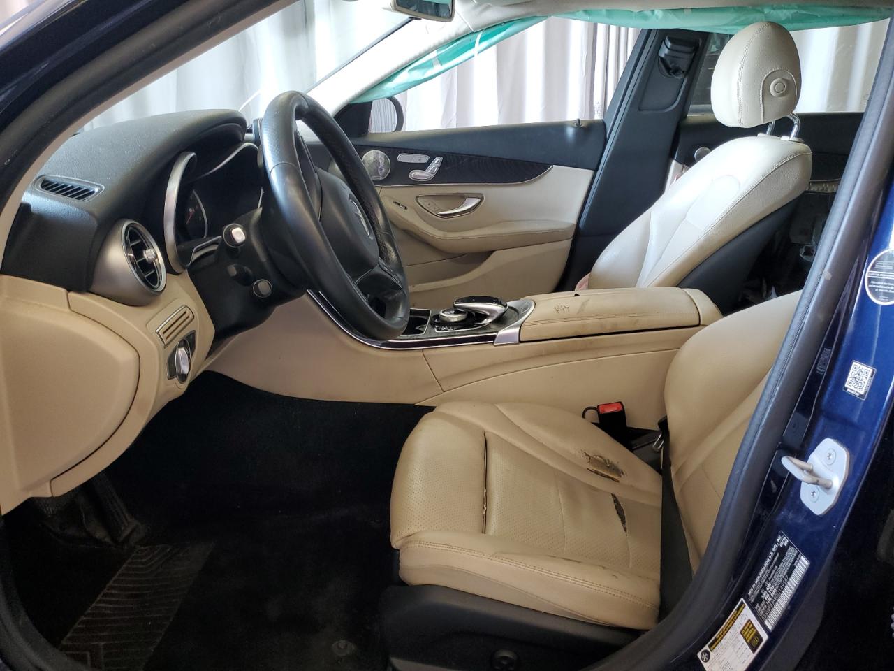 2016 Mercedes-benz C 300 Синий vin: 55SWF4JB9GU149887 Damage: Left Front Seat Cushion, Torn, 9 To 10 Inches