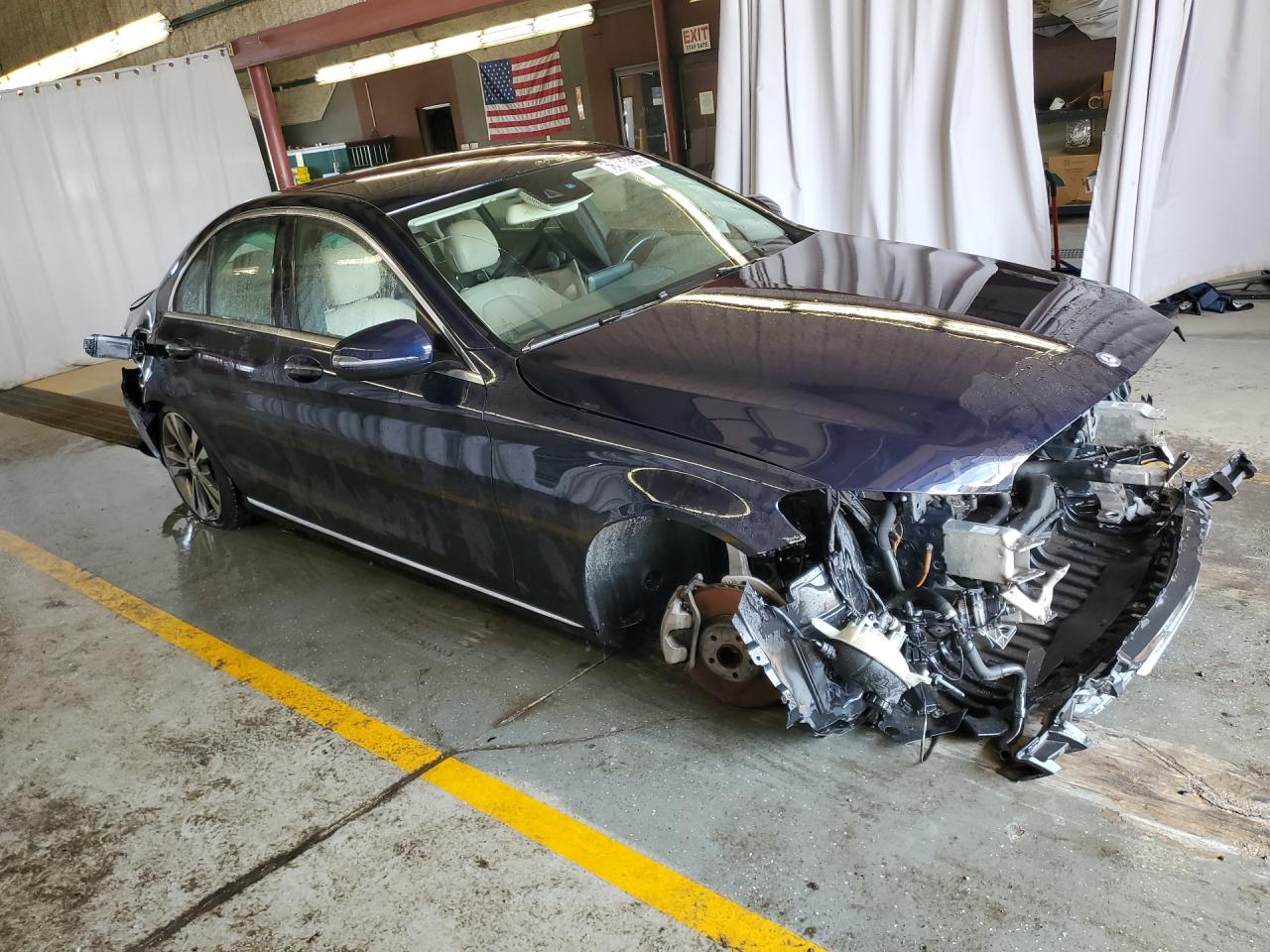 2016 Mercedes-benz C 300 Blue vin: 55SWF4JB9GU149887 Damage: Right Front Fender, Severe Damage, Replacement Required